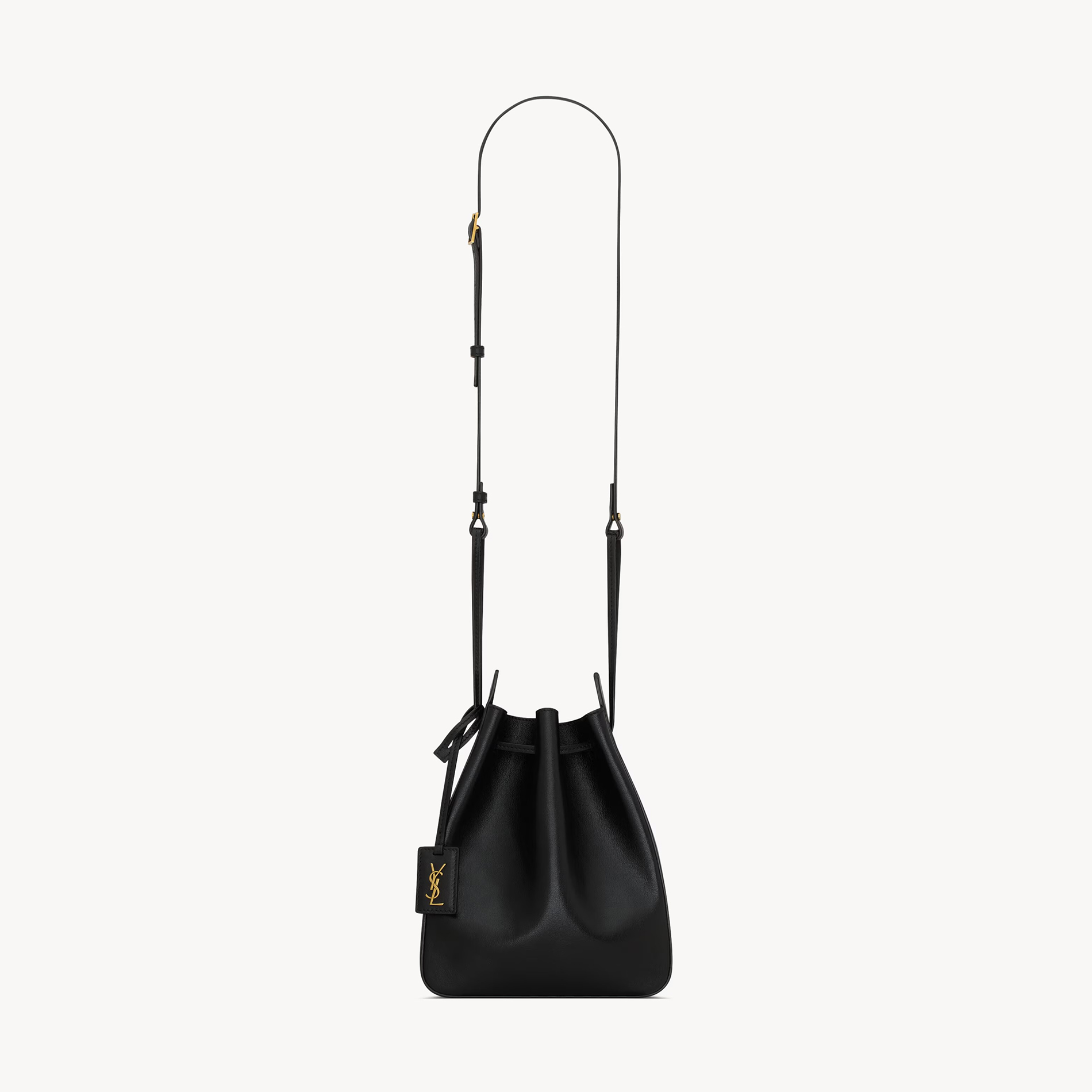 NIGO SAINT LAURENT Women's Solid Colour Adjustable Shoulder Strap Leather Drawstring Shoulder Bucket Bag Bags #nigo76825