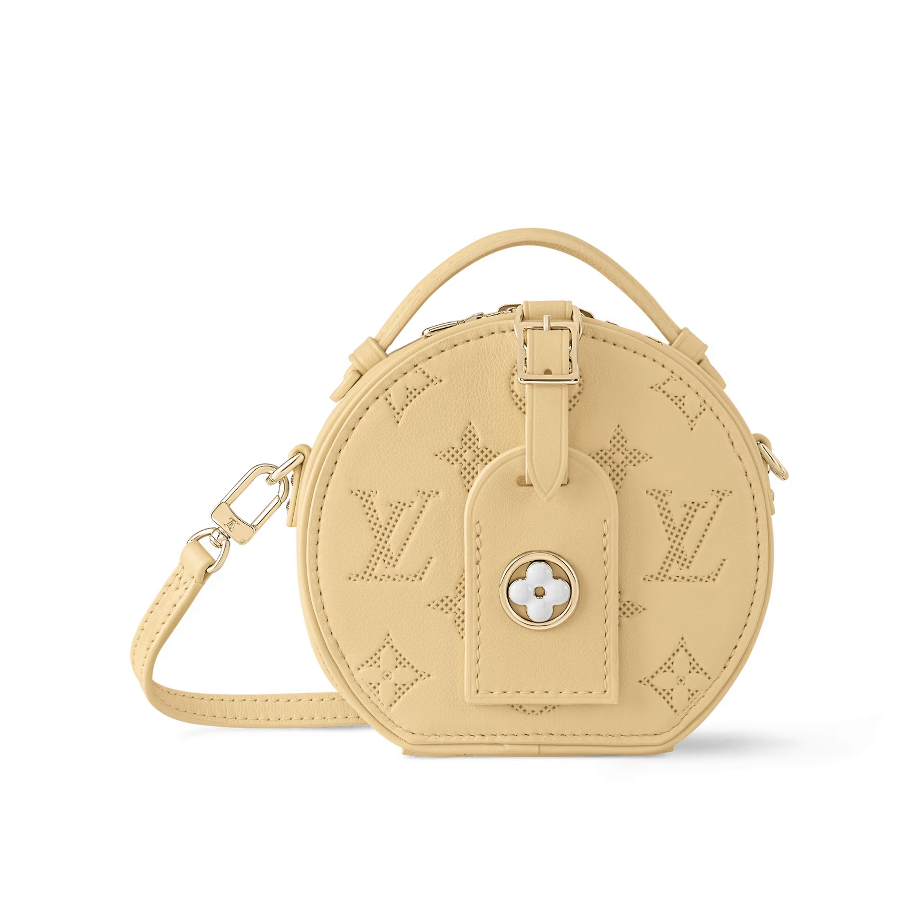 NIGO Louis Vuitton Mini Boîte Chapeau Flower Ring Women's Detachable Adjustable Shoulder Strap Zip Closure Solid Colour Cow Leather Handbag Shoulder Crossbody Bag Bags #nigo76822