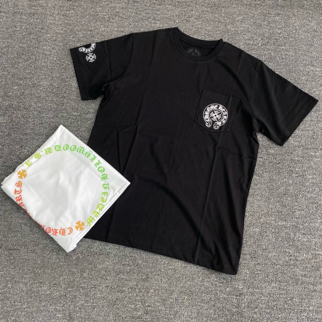 NIGO Chrome Hearts Men's Summer Colourful Sanskrit Print Solid Round Neck Cotton Short Sleeve T-Shirt #nigo76815