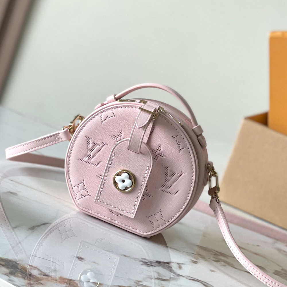 NIGO Louis Vuitton Mini Boîte Chapeau Flower Ring Women's Detachable Adjustable Shoulder Strap Zip Closure Solid Colour Cow Leather Handbag Shoulder Crossbody Bag Bags #nigo76822