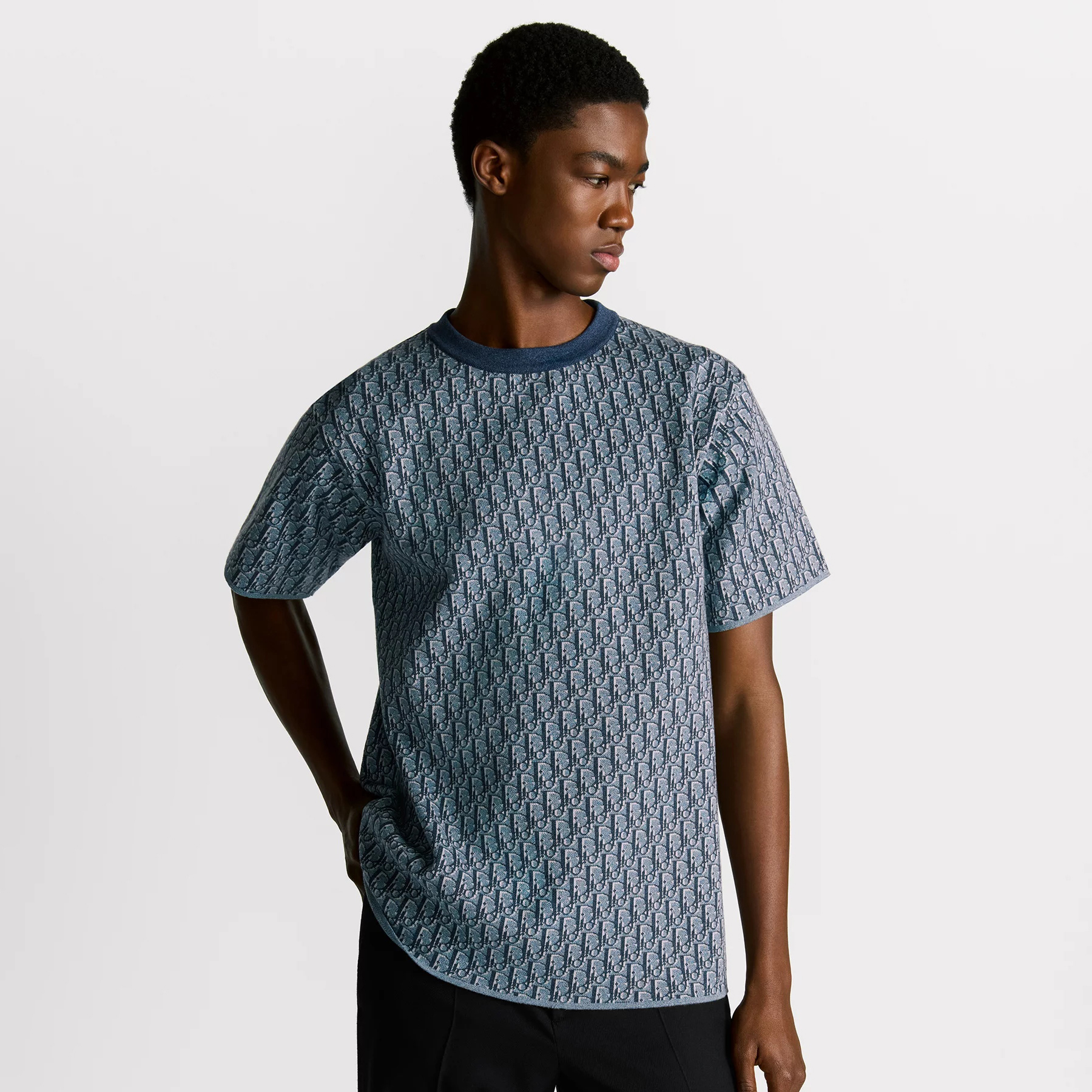 NIGO Dior Men's Summer Solid Colour Letter Jacquard Round Neck Cotton Short Sleeve T-Shirt #nigo76818