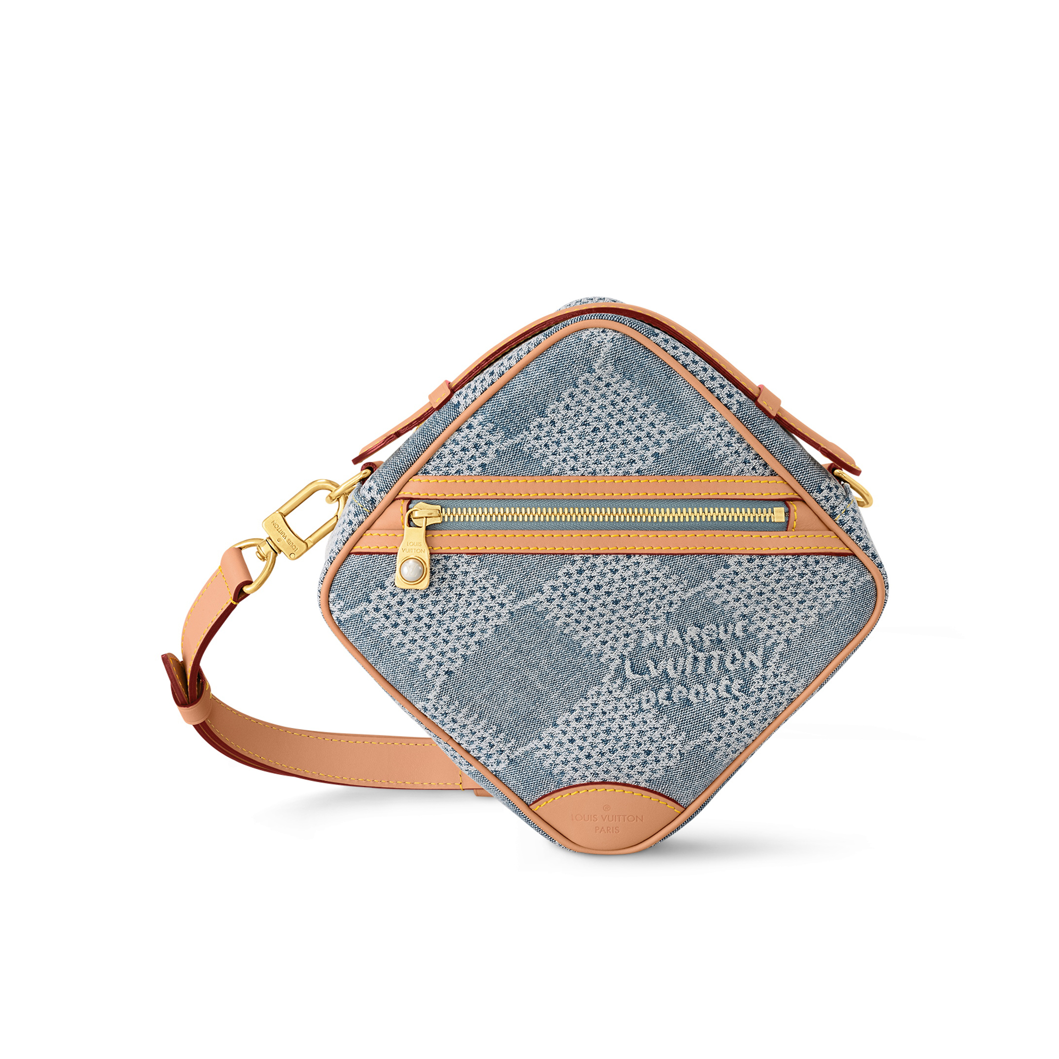 NIGO Louis Vuitton Chess Women's Blue Tessellated Print Canvas Leather Shoulder Crossbody Bag Bags #nigo76844