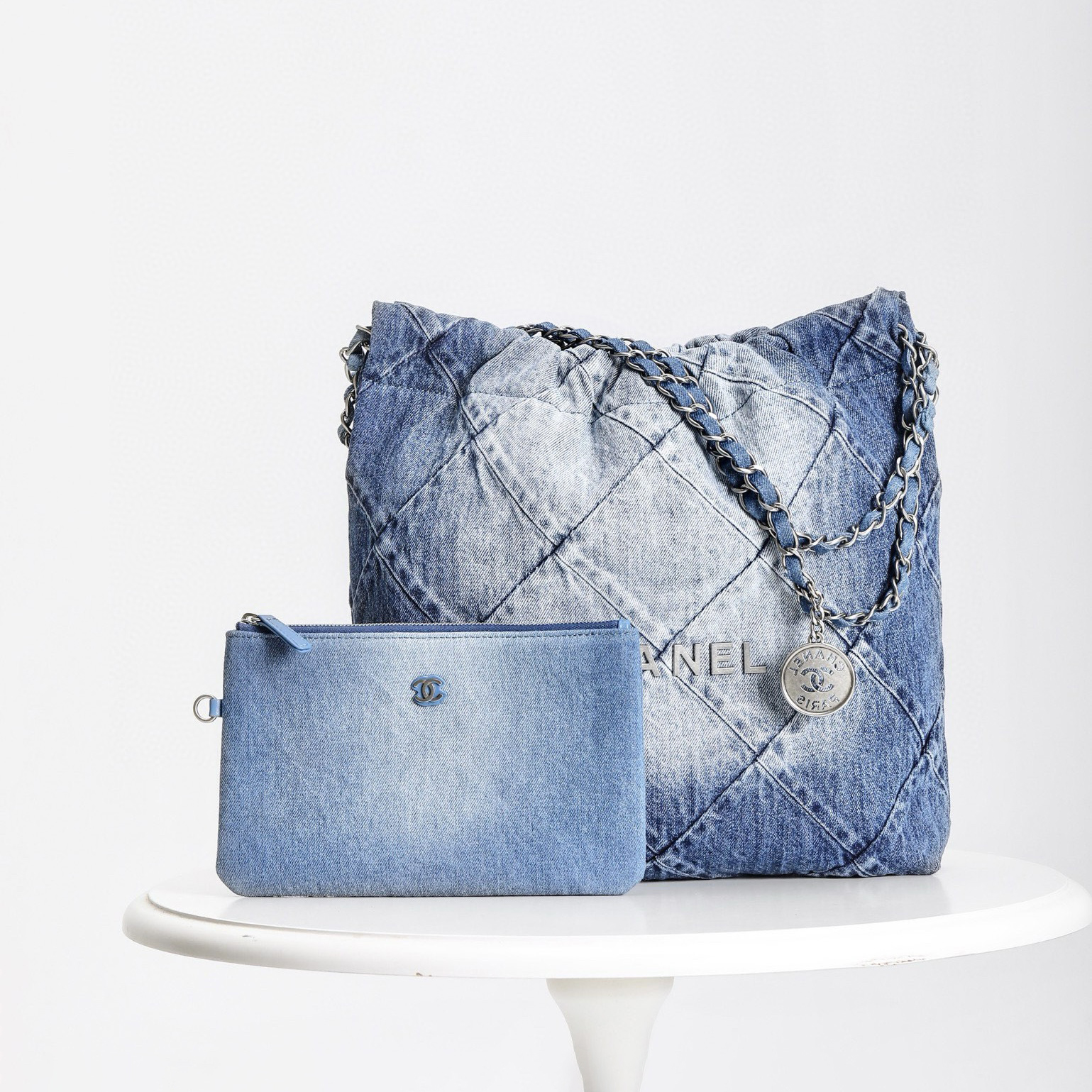 NIGO Chanel Women's Solid Colour Chain Shoulder Strap Denim Shoulder Tote Shopper Bags Bag #nigo76858