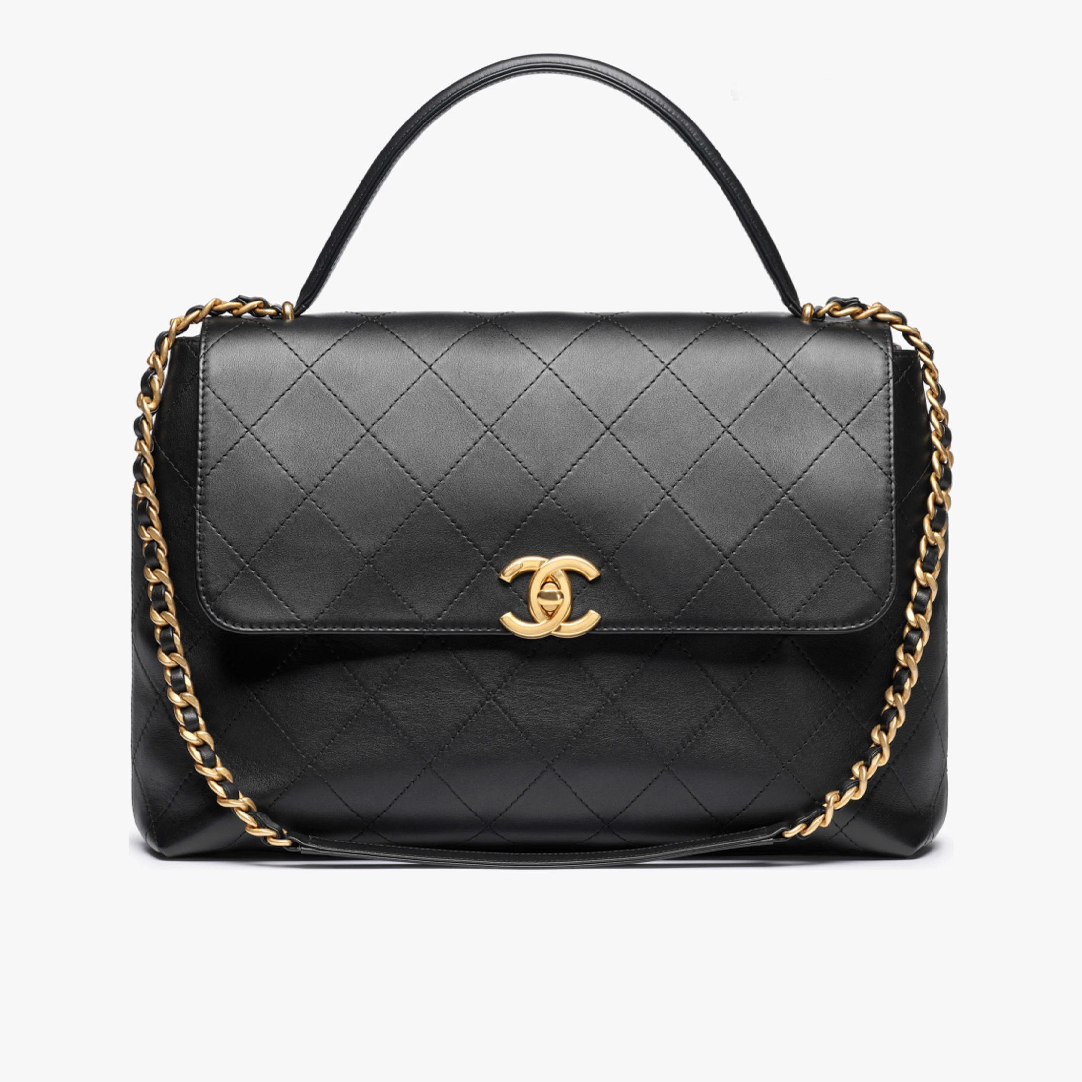 NIGO Chanel Spring And Summer Maxi Mouth Cover Bag With Handle Women's Temperament Fashion Luxury Gold Buckle Flap Bag Chain Clutch Bags  AS5543-B20111-94305 #nigo76836