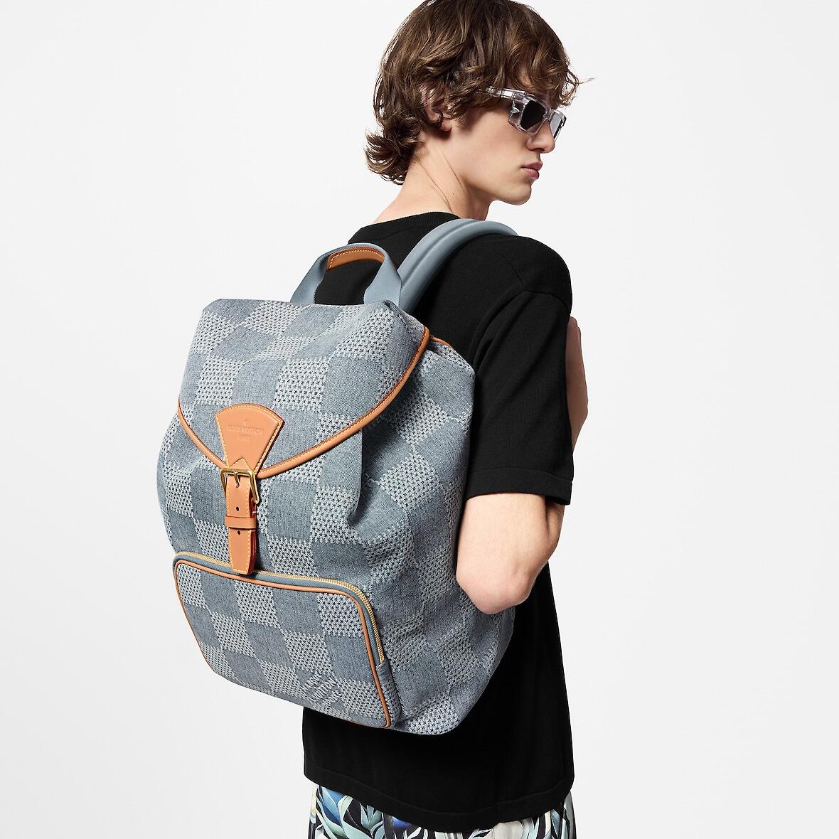 NIGO Louis Vuitton MONTSOURIS Men's Solid Colour Tessellated Printed Denim Shoulder Bag Backpacks Bags #nigo76846