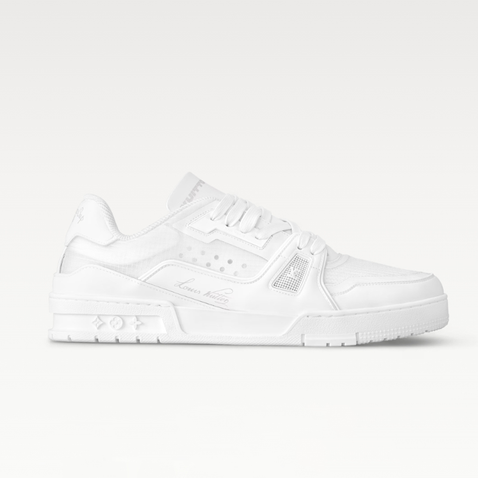 NIGO Louis Vuitton Men's LV Trainer Sneakers Round Toe Lace Up Solid Color Low Top Board Shoes Casual Shoes #nigo76831