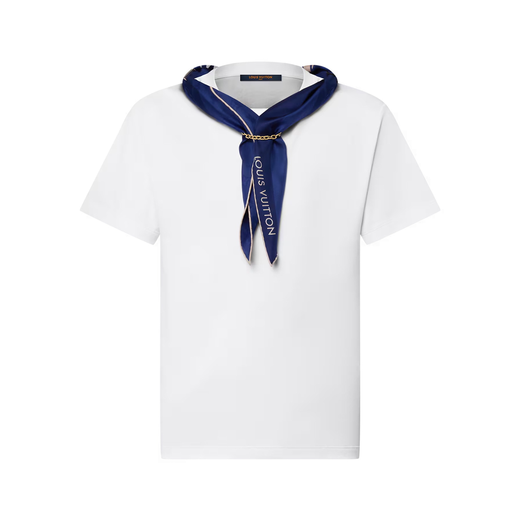 NIGO Louis Vuitton Women's Summer Solid Colour Scarf Letter Short Sleeve Round Neck Cotton T-Shirt #nigo76859
