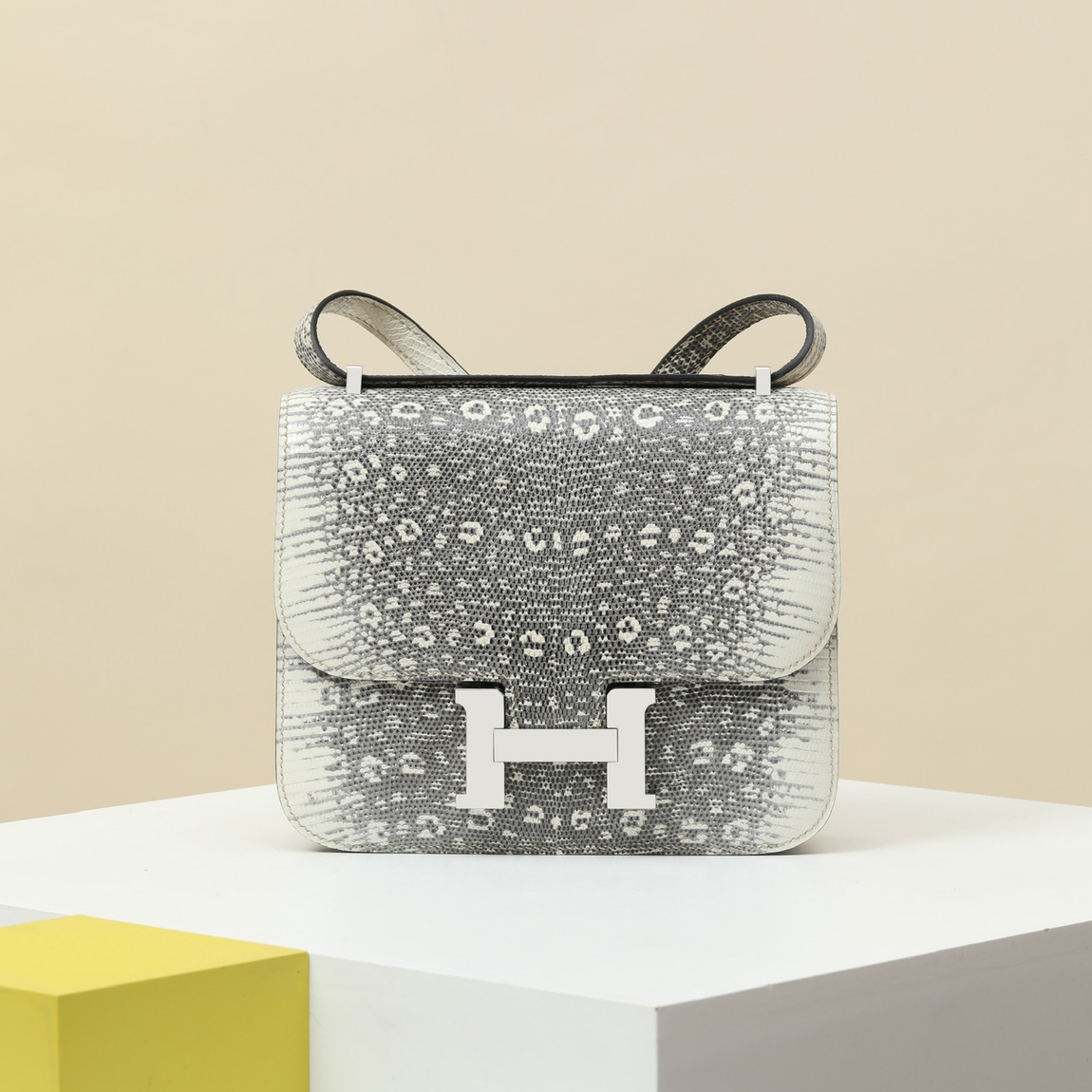 NIGO Hermes Constance 19 CJ19 Women's Metal Buckle Lizard Leather Shoulder Crossbody Bag Bags #nigo76869