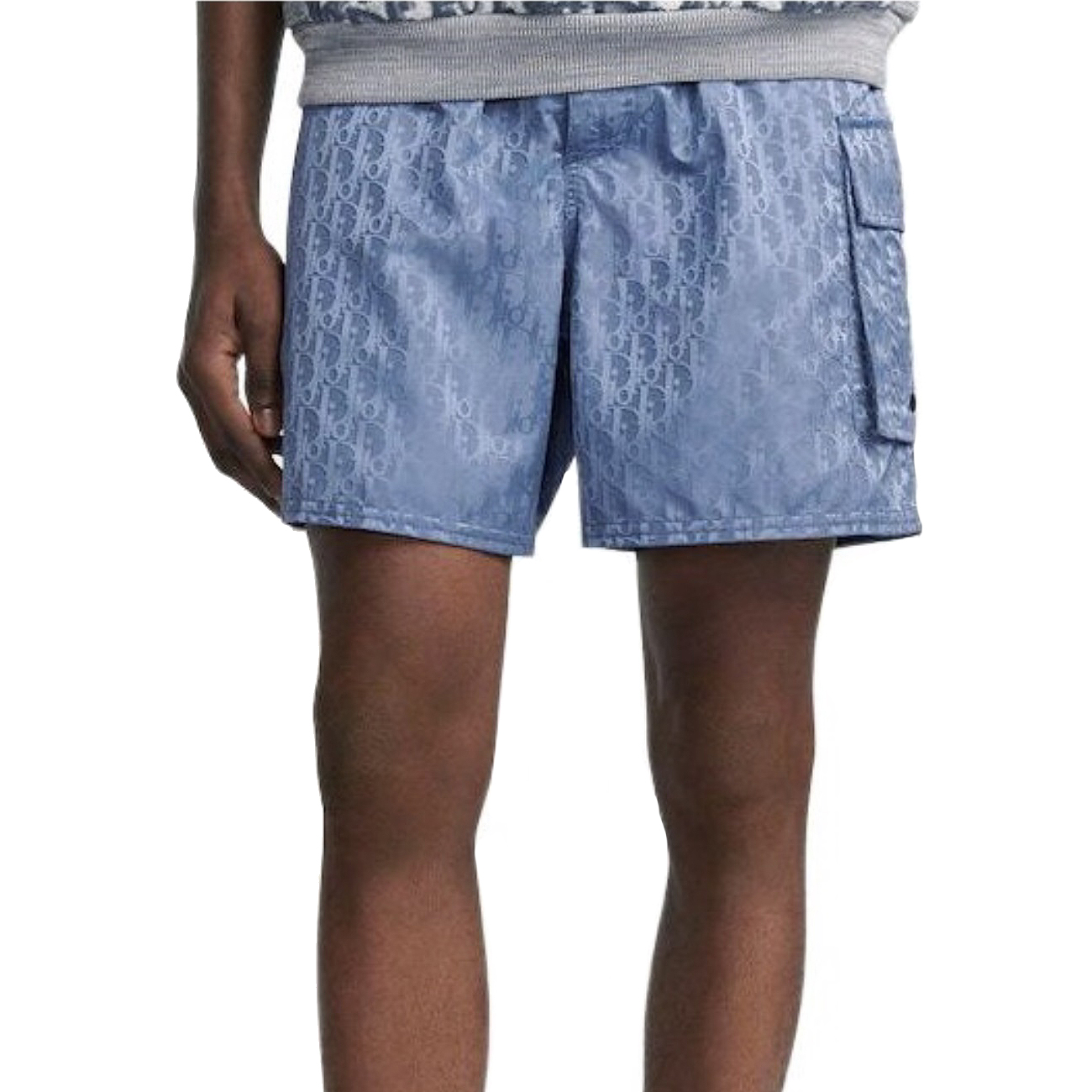 NIGO Dior Men's Summer Solid Colour Letter Print Lace Up Casual Silk Straight Swimming Shorts #nigo76873