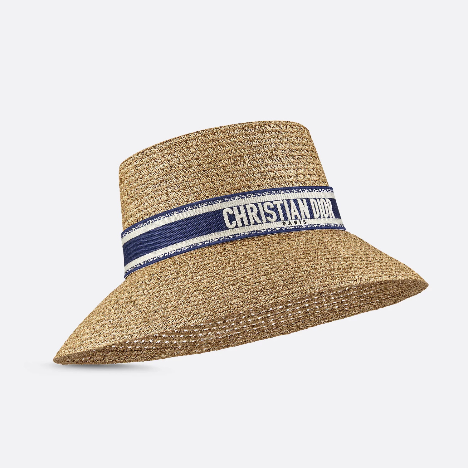 NIGO Dior Women's Solid Colour Straw Letter Embroidery Trimmed Strap Fisherman's Hat D-Bobby Wide Brim Hat #nigo76871