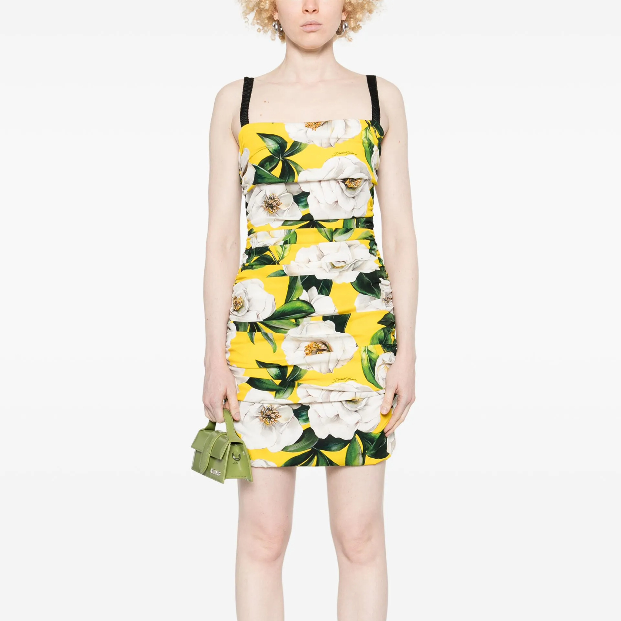 NIGO Dolce&Gabbana Women's Summer Floral Print Sleeveless Silk Stretch Satin Mini Dresses Ngvp #nigo1764