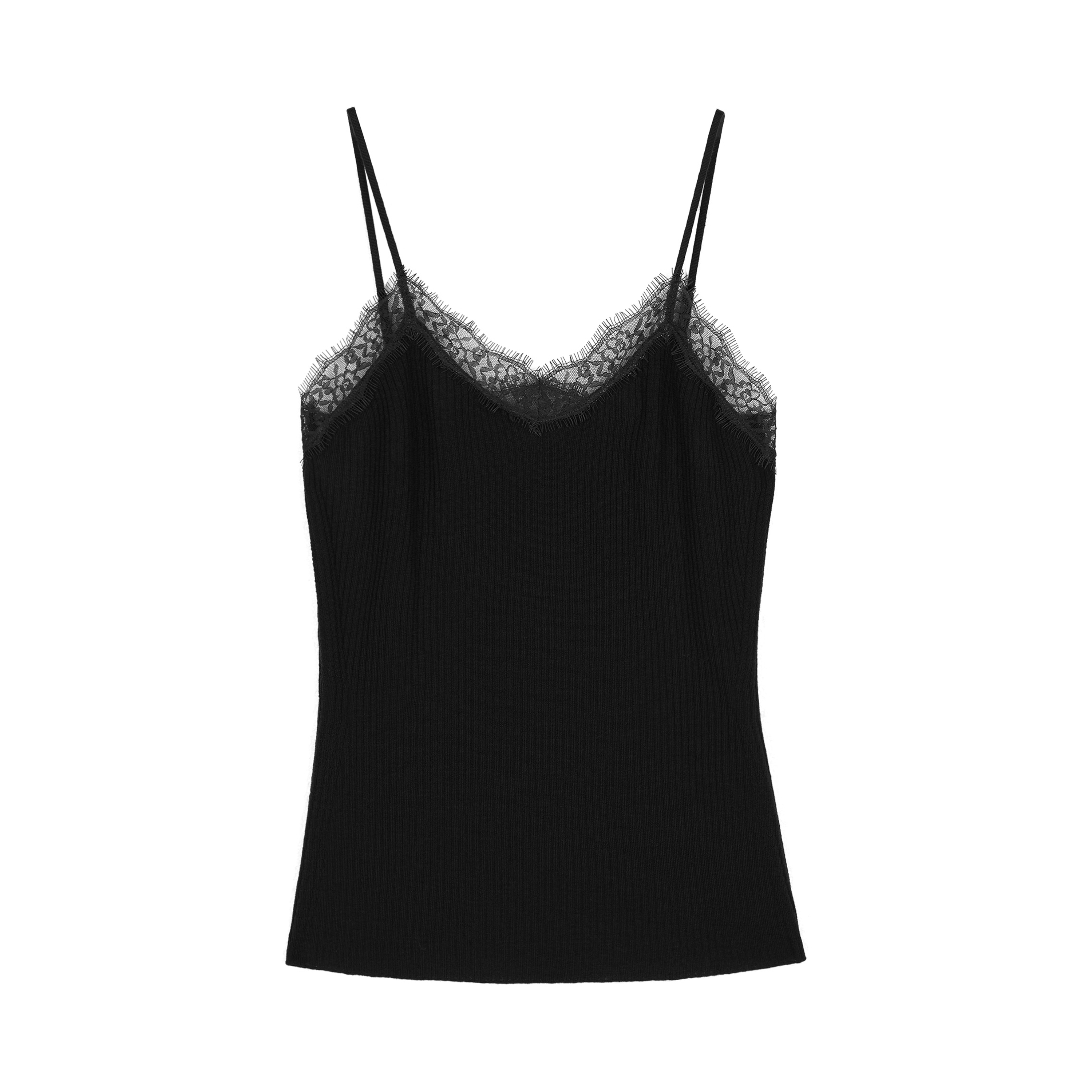 NIGO The Row Women's Summer Lace V-neck Solid Color Silk Wool Blend Sexy Sleeveless Camisole Tank Top Vest Ngvp #nigo1762
