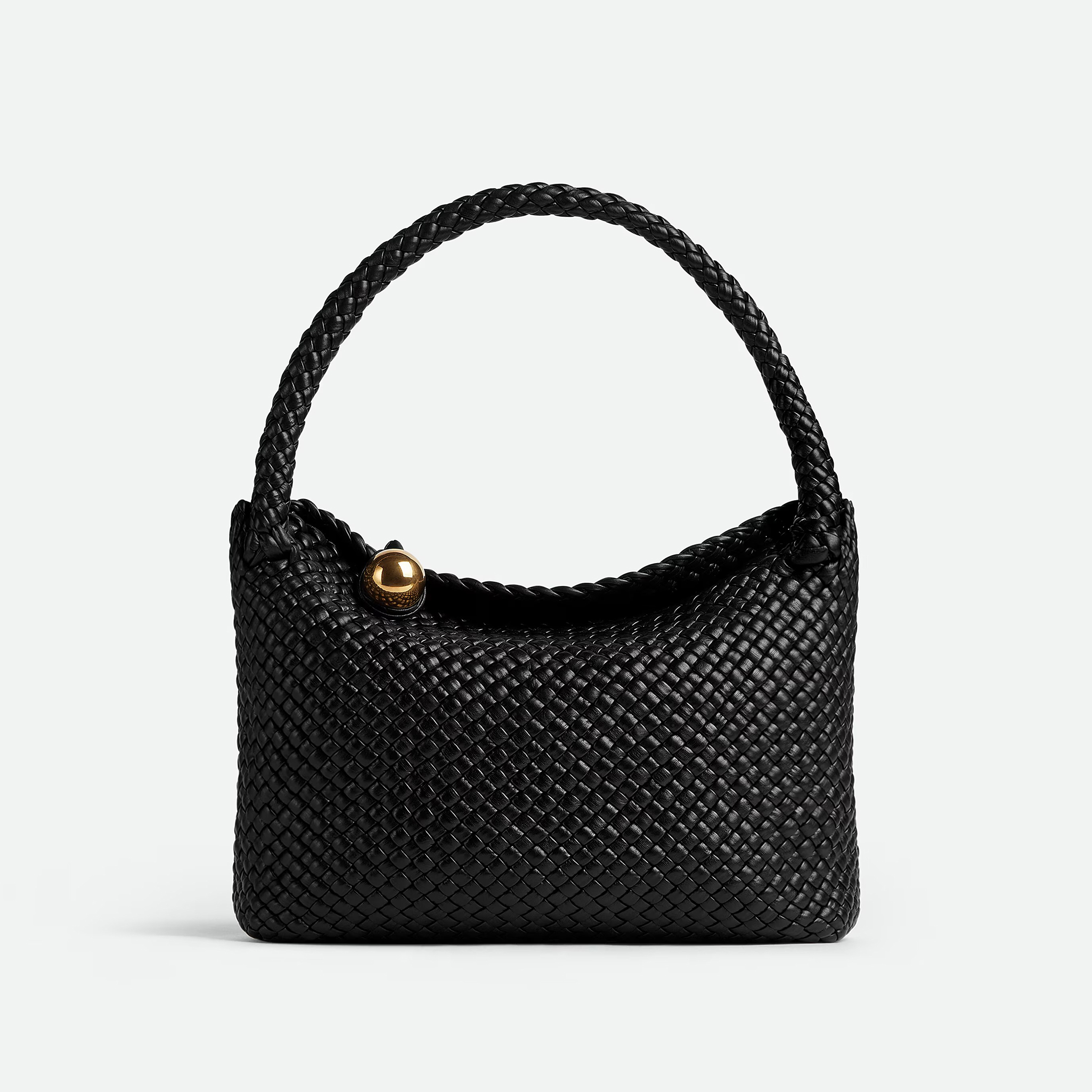 NIGO Bottega Veneta Tosca Woven Solid Colour Woven Leather Metallic Ball Decoration Flap Closure Handbag Shoulder Bag Bags #nigo76882