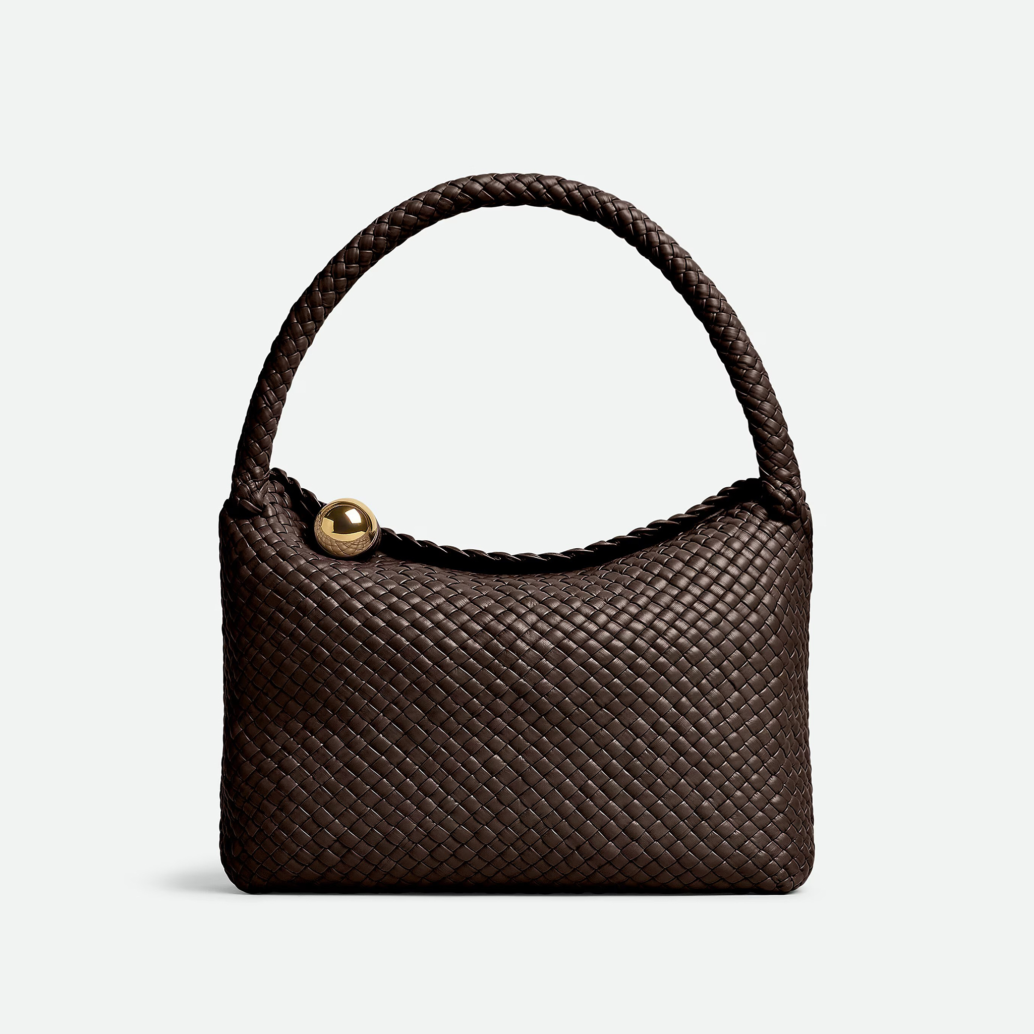 NIGO Bottega Veneta Tosca Woven Solid Colour Woven Leather Metallic Ball Decoration Flap Closure Handbag Shoulder Bag Bags #nigo76882