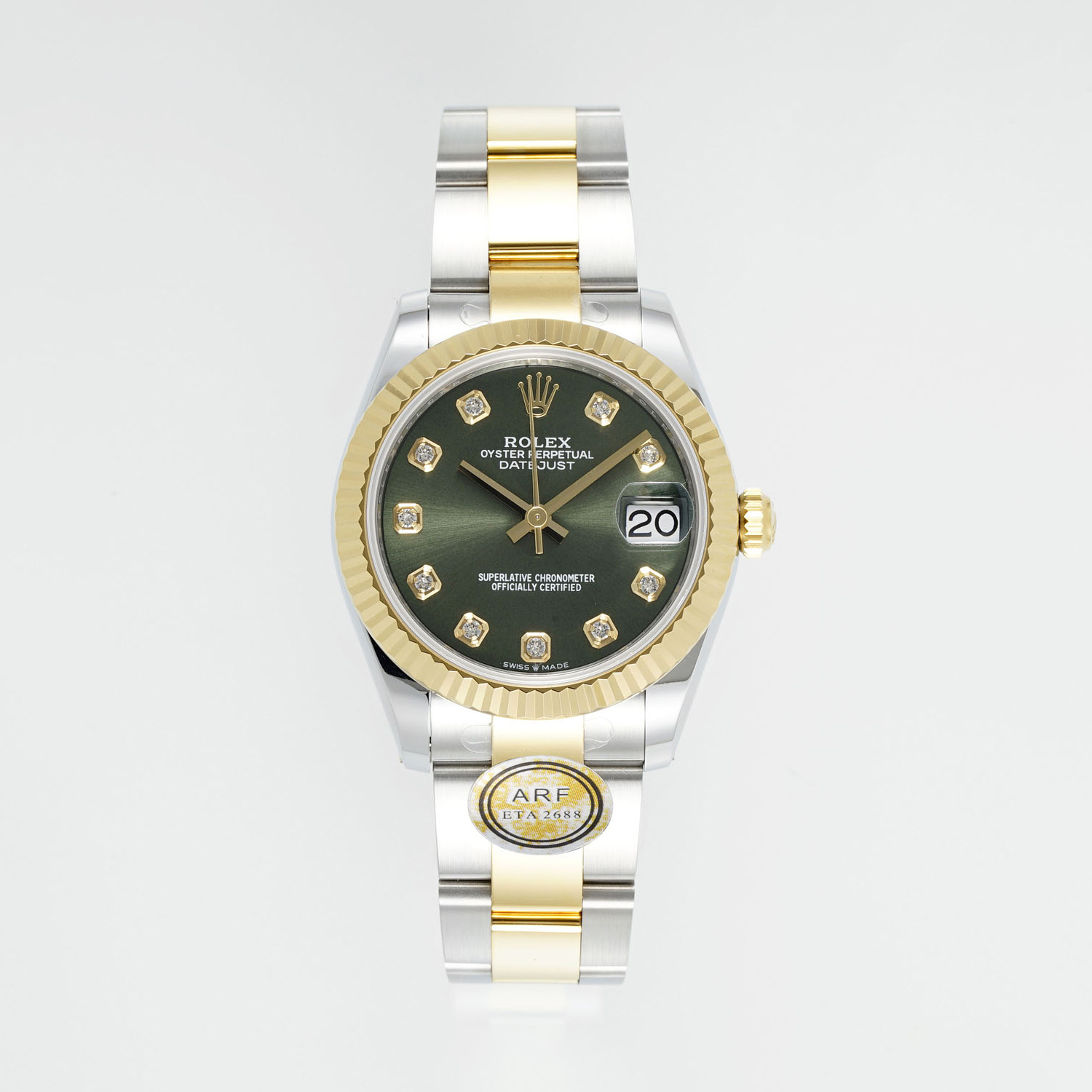NIGO Rolex Men's 31mm Gold Dial Oyster Logbook Series Automatic Mechanical Movement 100m Water Resistant Watch (Please contact customer service for colour selection) #nigo76886