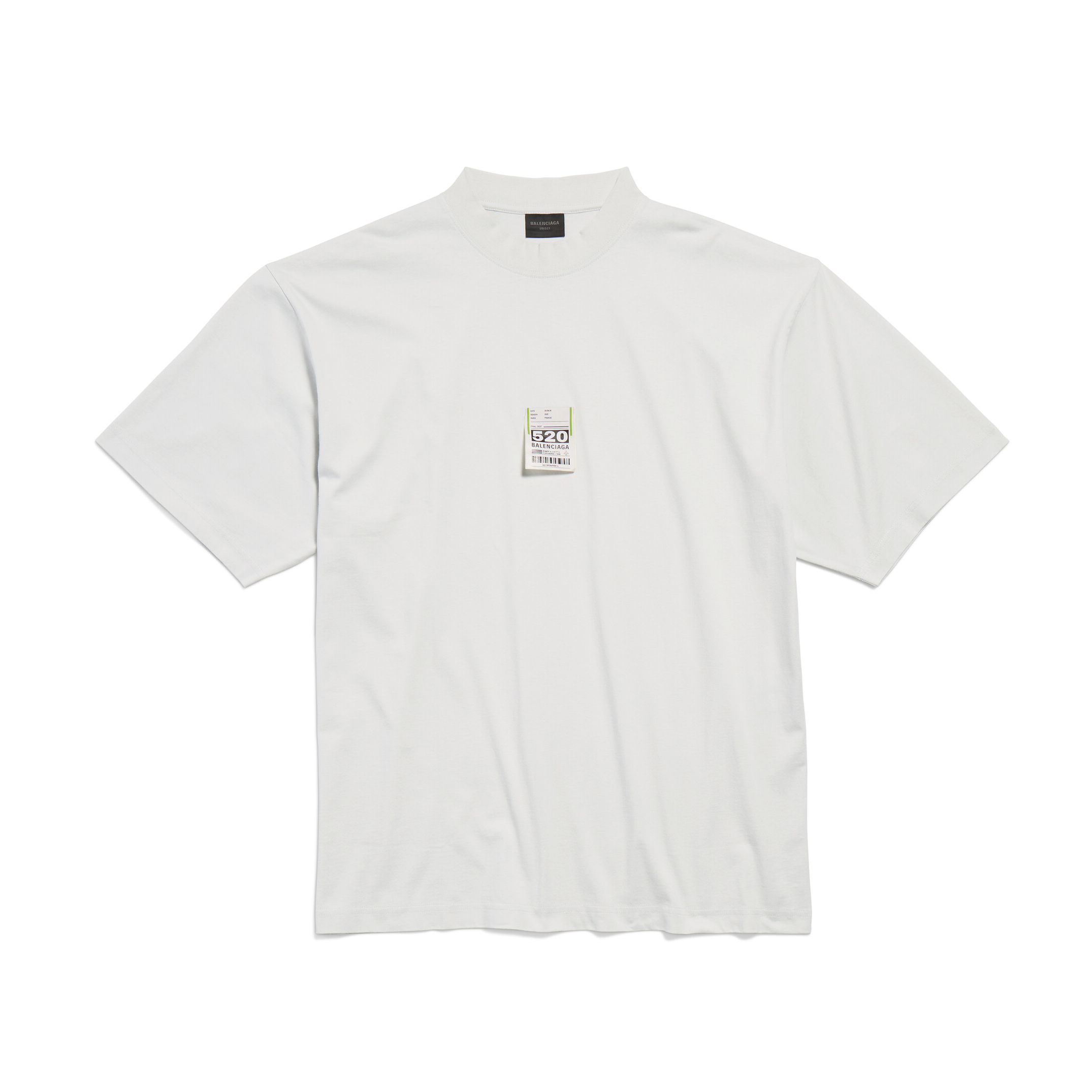 NIGO Balenciaga Airport Tag Men's and Women's Solid Colour Plain Knit Medium Fit Crew Neck Cotton Short Sleeve T-Shirt #nigo76898