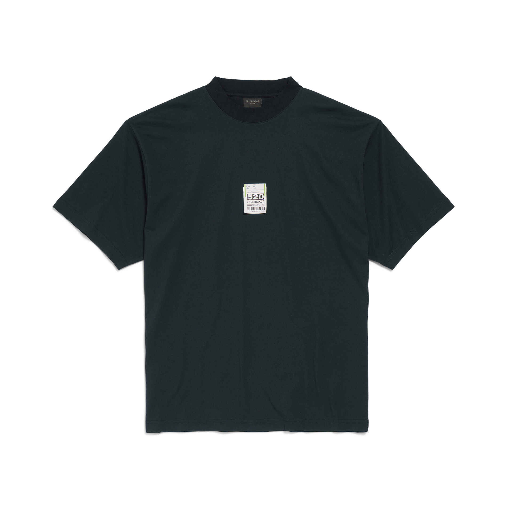NIGO Balenciaga Airport Tag Men's and Women's Solid Colour Plain Knit Medium Fit Crew Neck Cotton Short Sleeve T-Shirt #nigo76898