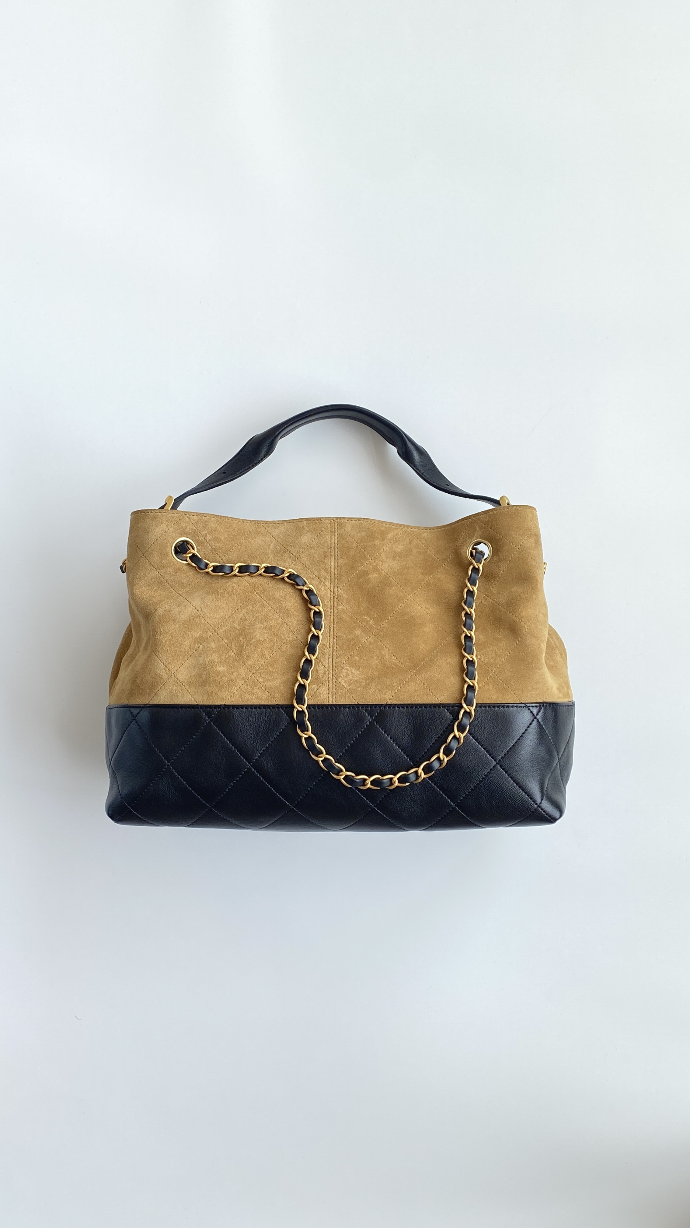 NIGO Chanel Women's Colour Blocking Suede Leather Patchwork Chain Shoulder Handbag Bag Bags #nigo76918