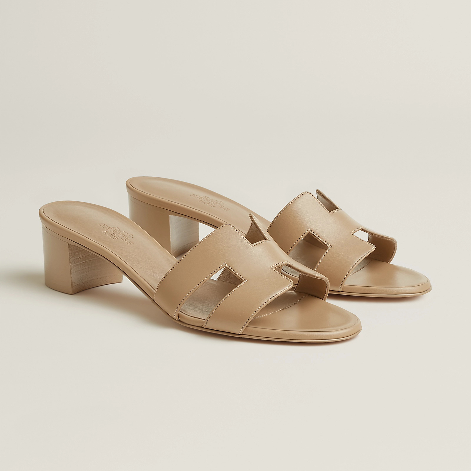 NIGO Hermes Oasis Women's Summer Solid Colour One Stirrup High Heel Slipper Shoes #nigo76933