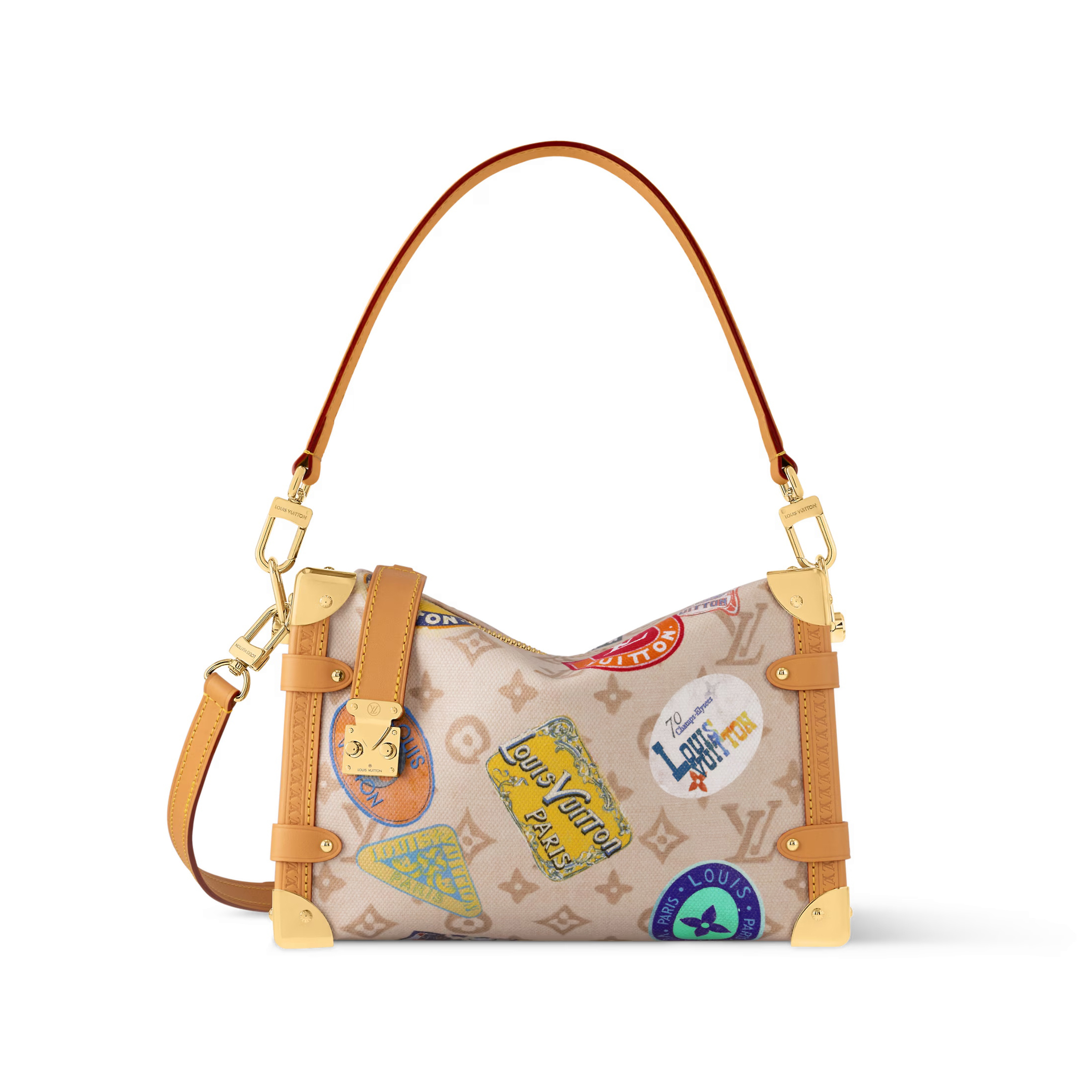 NIGO Louis Vuitton Side Trunk Women's Flight Mode Vintage Iconic Monogrammed Coated Canvas Shoulder Crossbody Tote Bag Bags #nigo76936