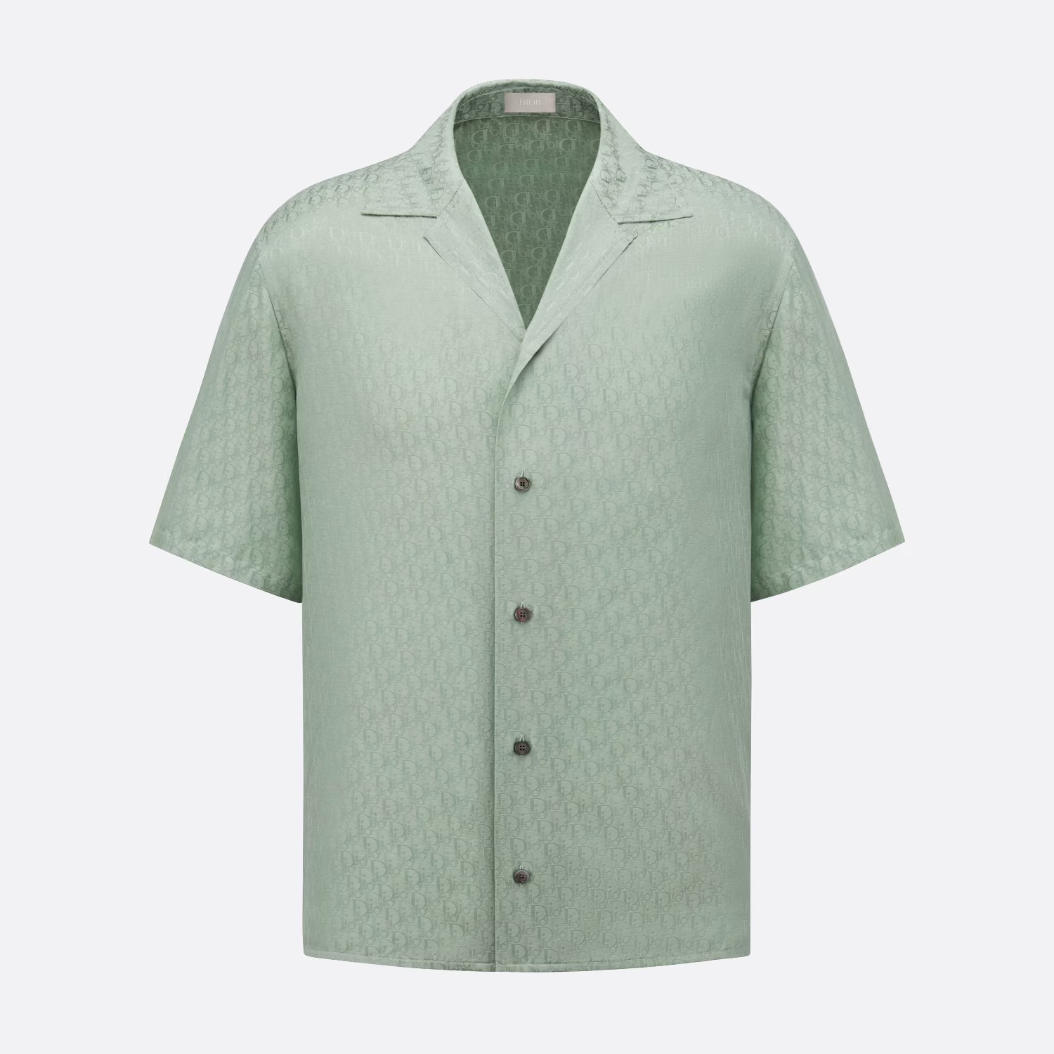 NIGO Dior Men's Summer Solid Color Letter Printed V-Neck Single Breasted Short Sleeve Shirt #nigo76919