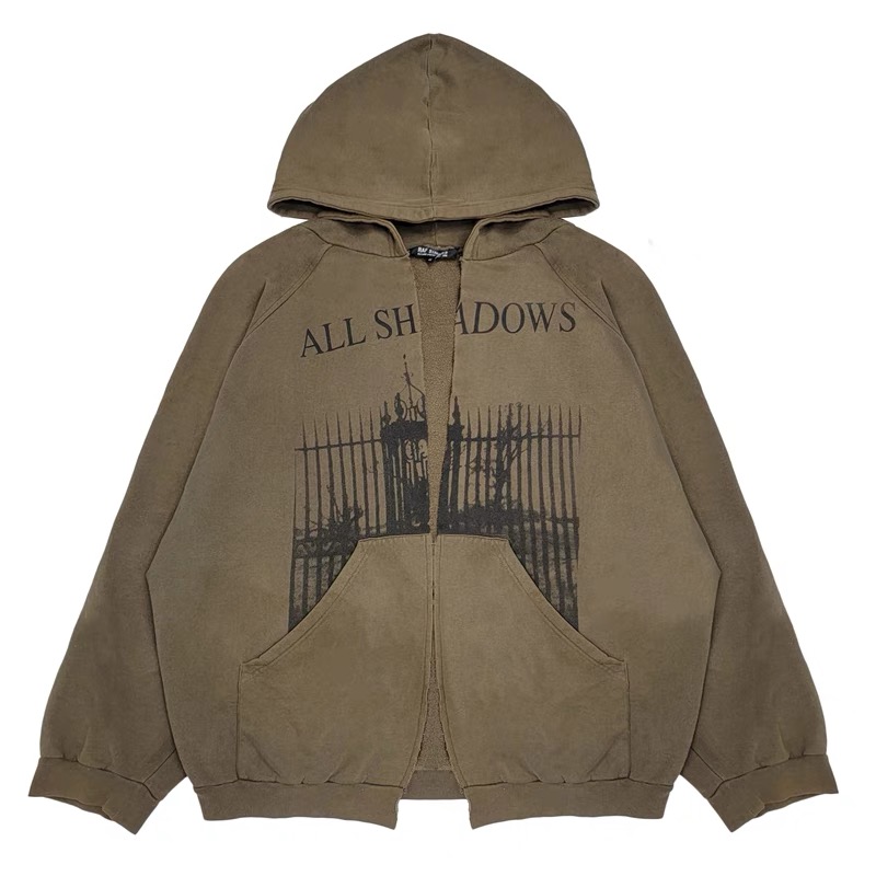 NIGO Raf Simons Men's Women's Vintage Loose Cardigan Sweatshirt Letter Printed High Street Trend Hooded Sweatshirt Jacket Ngvp #nigo1629