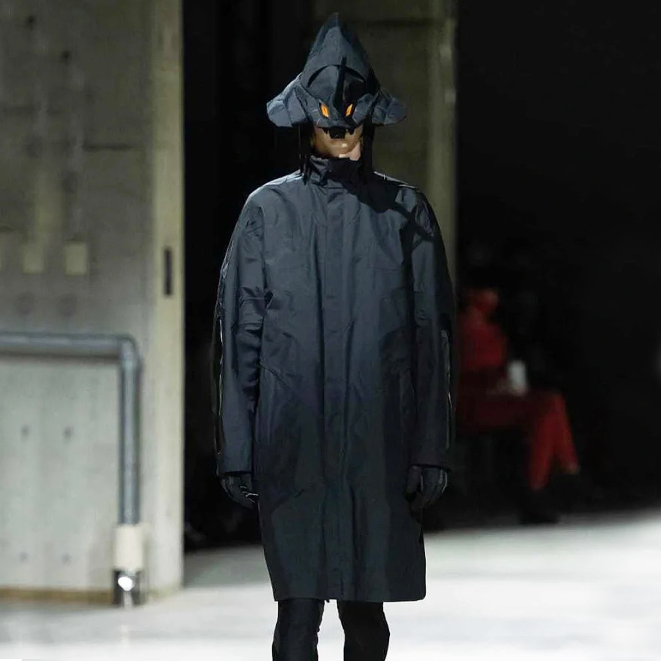 NIGO Undercover Co-branded Eva Hats Alien Functional Headgear Led Lights Hat Black Glasses Remote Control Lights Hat cap Men's Spring And Fall Loose Long Coat Functional Deconstruction Alien Trench Coat Tide Jacket Ngvp #nigo1633