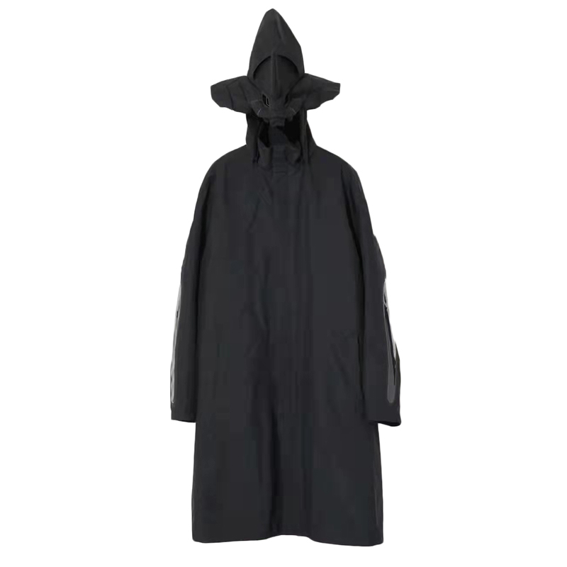 NIGO Undercover Co-branded Eva Hats Alien Functional Headgear Led Lights Hat Black Glasses Remote Control Lights Hat cap Men's Spring And Fall Loose Long Coat Functional Deconstruction Alien Trench Coat Tide Jacket Ngvp #nigo1633
