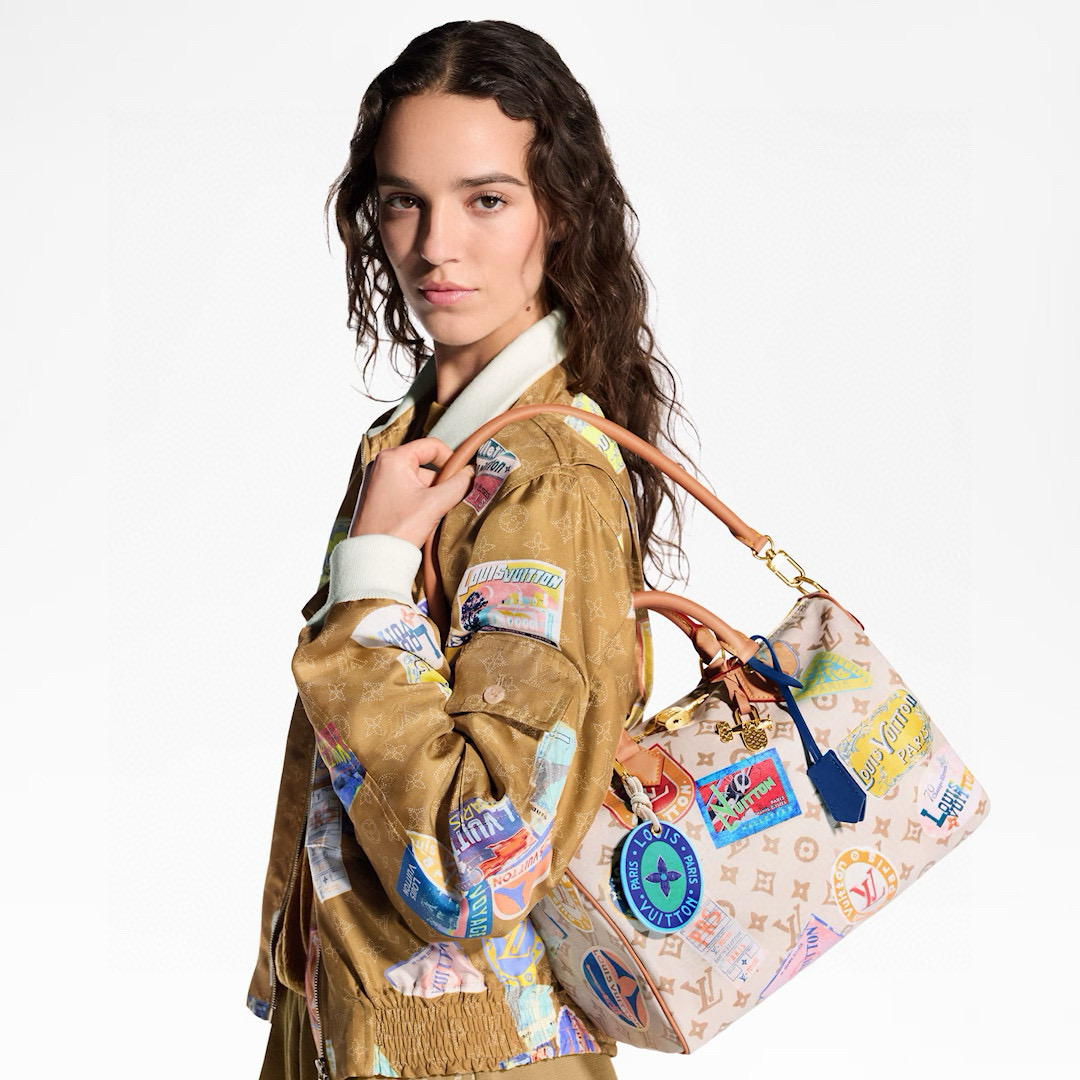 NIGO Louis Vuitton Speedy Soft 30 Women's Removable Adjustable Shoulder Strap Graffiti Pattern Printed Shoulder Crossbody Bag Tote Bags #nigo76934
