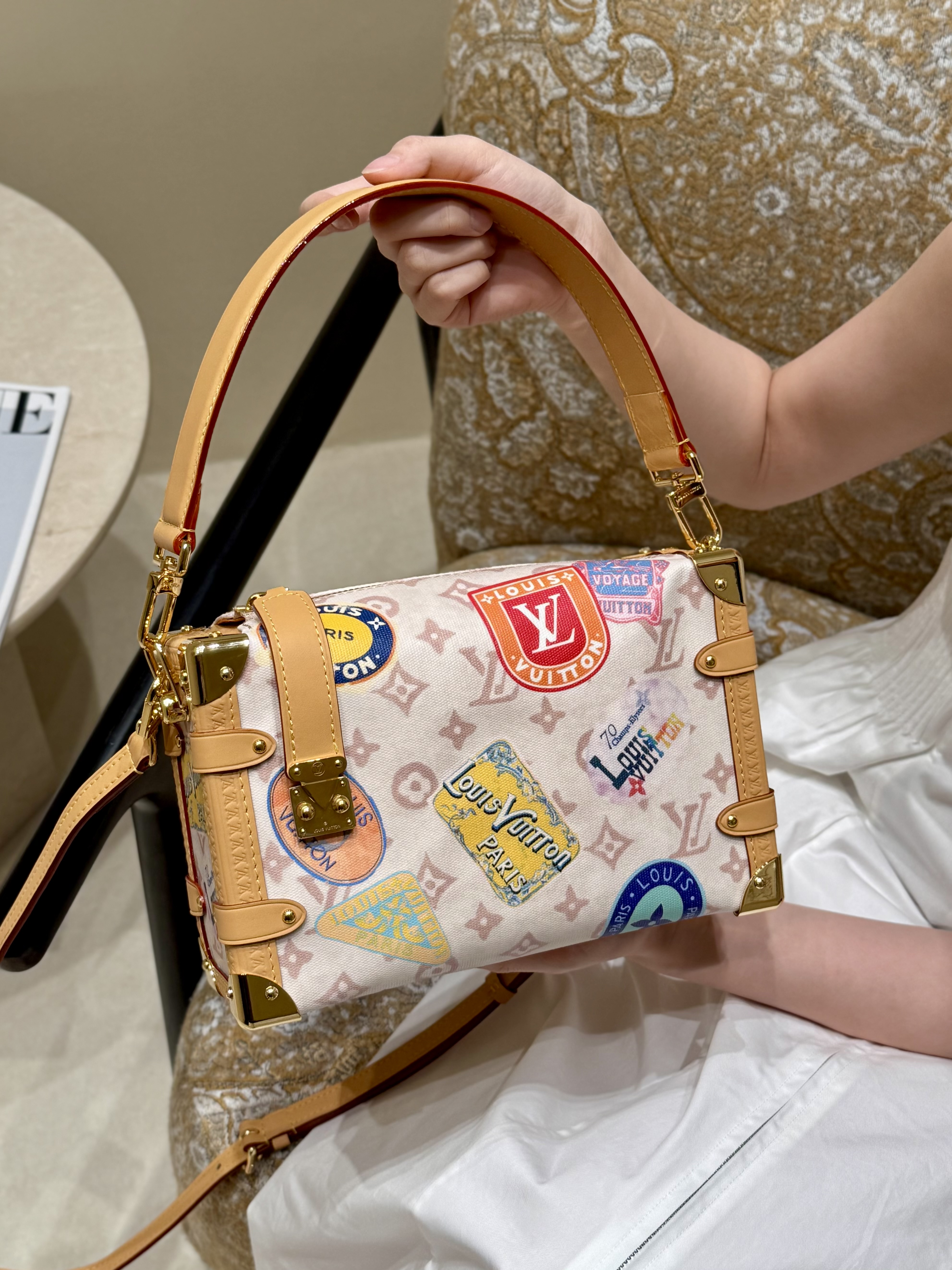 NIGO Louis Vuitton Side Trunk Women's Flight Mode Vintage Iconic Monogrammed Coated Canvas Shoulder Crossbody Tote Bag Bags #nigo76936