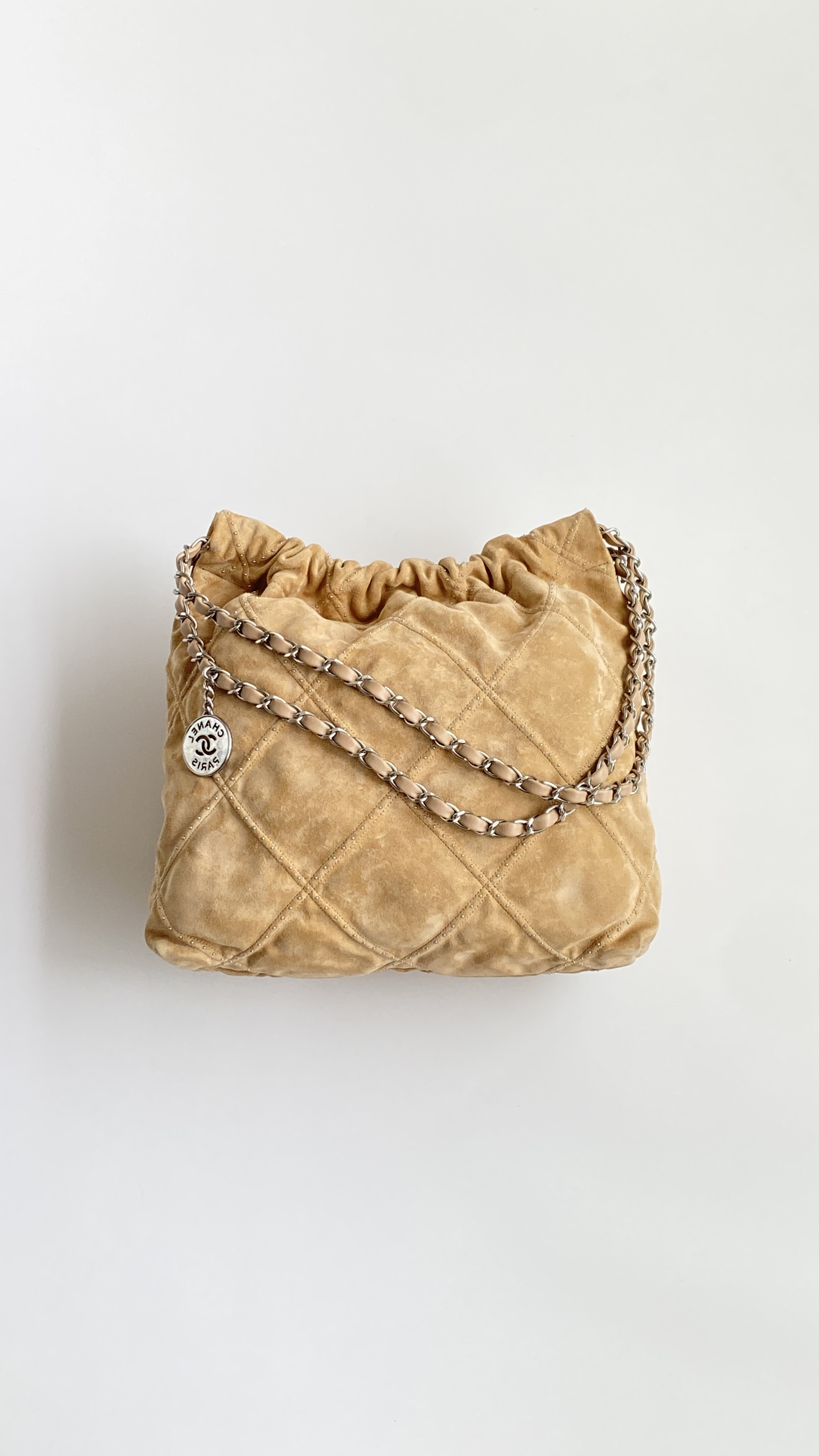 NIGO Chanel Women's Solid Colour Chain Shoulder Strap Suede Leather Studded Quilted Design Shoulder Tote Bag Bags #nigo76948