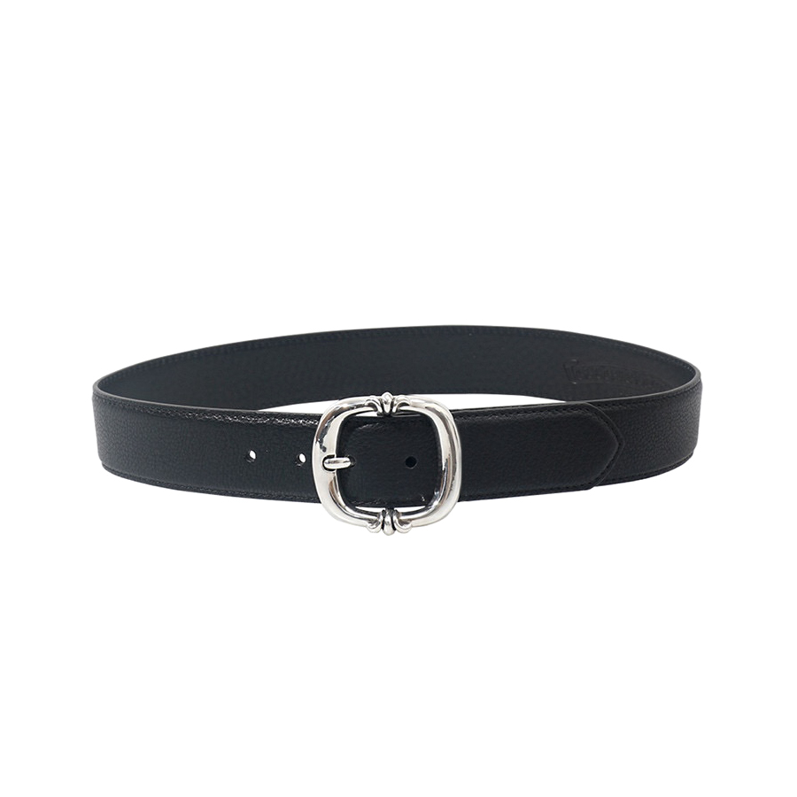 NIGO Chrome Hearts Men's Silver Buckle Solid Colour Cowhide Belt 2.5CM And 3.8CM #nigo76945