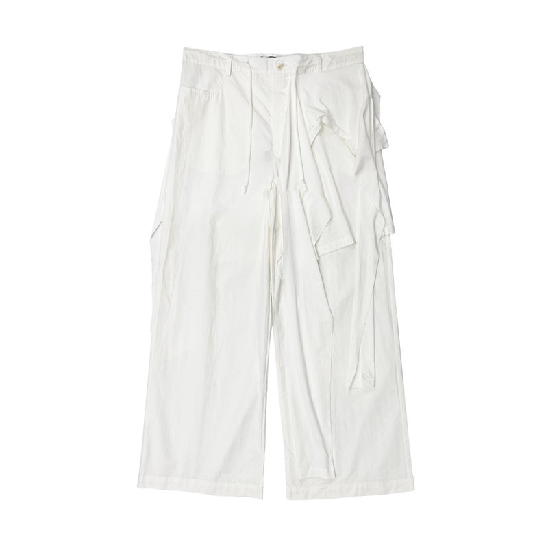 NIGO Raf Simons Men's Four Seasons Solid Color Splicing Do Old Loose Wide-Leg Pants Cotton Casual Straight Pants Ngvp #nigo1664