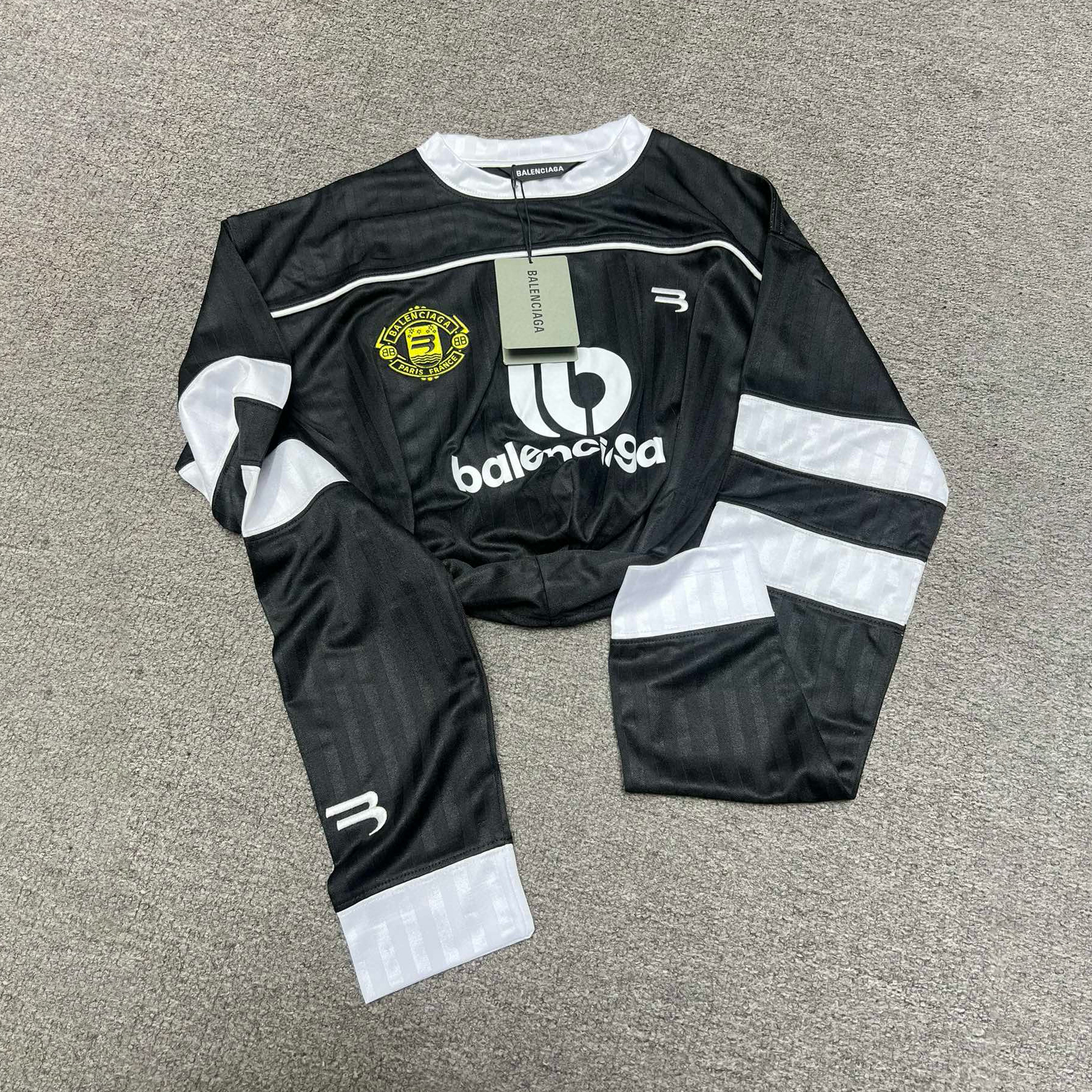 NIGO Balenciaga Black and White Patchwork Embroidered Logo Print Long Sleeve T-Shirt Style Turban Scarf #nigo76946