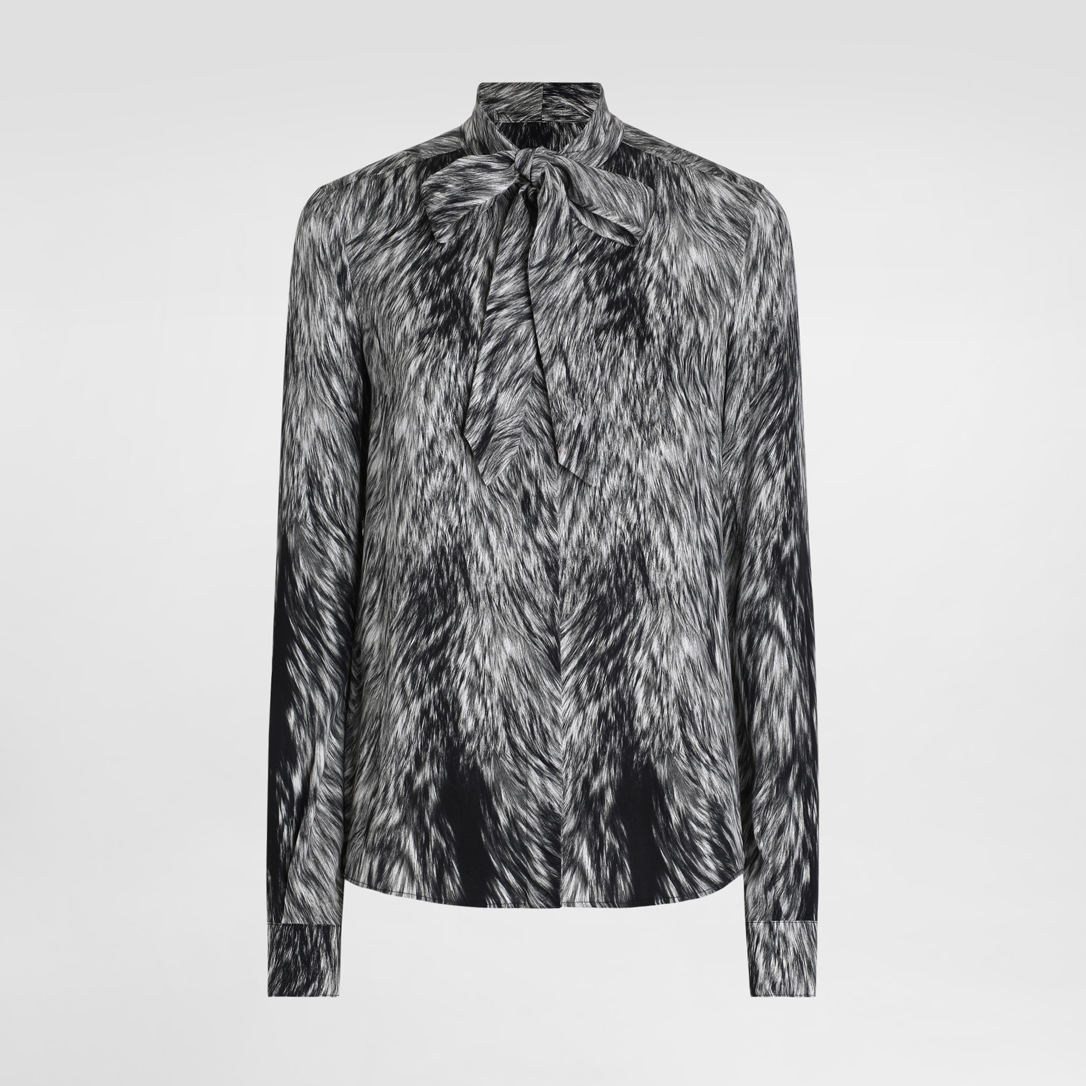 NIGO Dolce&Gabbana Women's Spring And Summer Silk Printed Bow Shirt Fashion Temperament Elegant Long Sleeve Blouse Top Ngvp #nigo1639