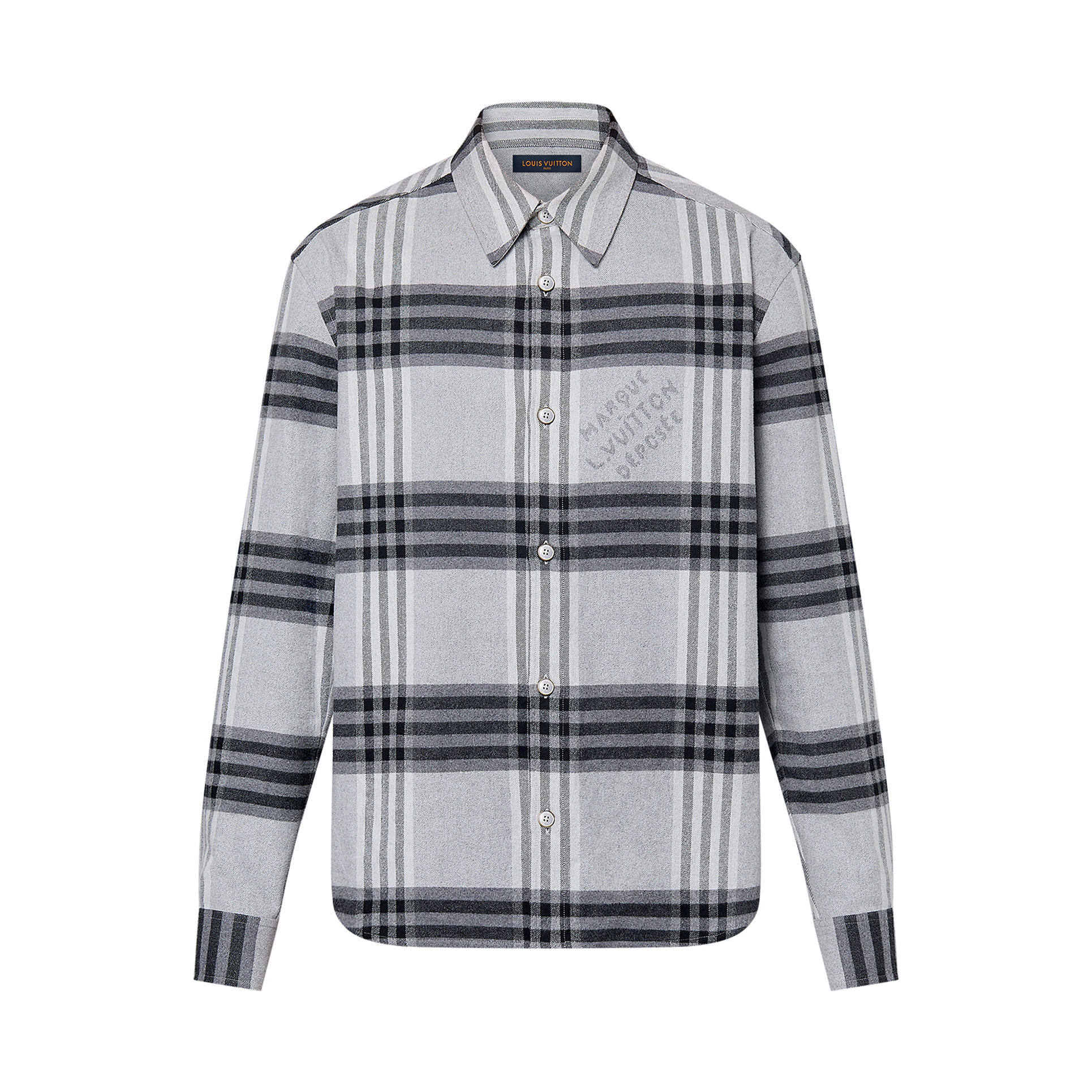 NIGO Louis Vuitton Men's Spring And Autumn Black And White Striped Flannel Single Breasted Long Sleeved Shirt #nigo76949