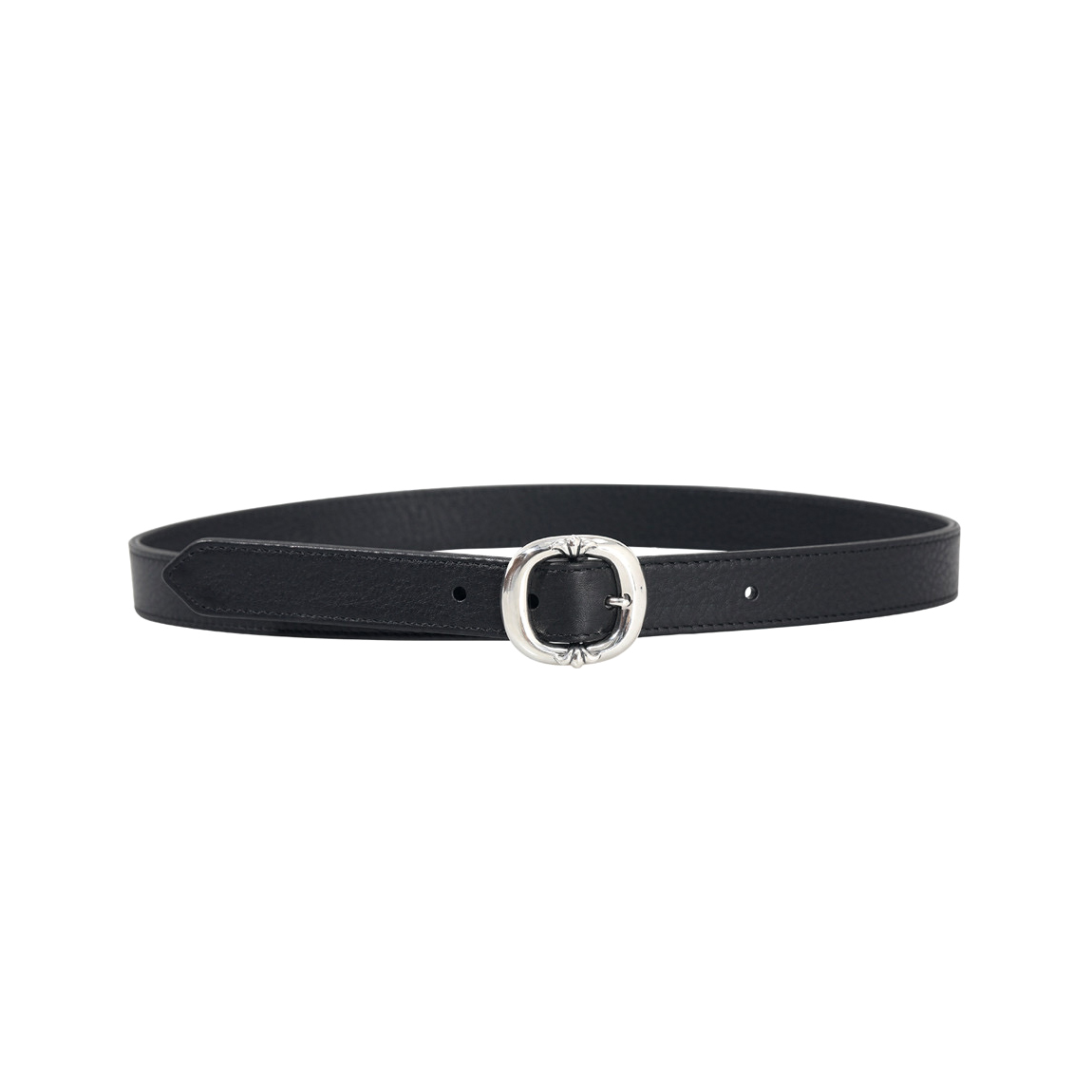 NIGO Chrome Hearts Men's Silver Buckle Solid Colour Cowhide Belt 2.5CM And 3.8CM #nigo76945