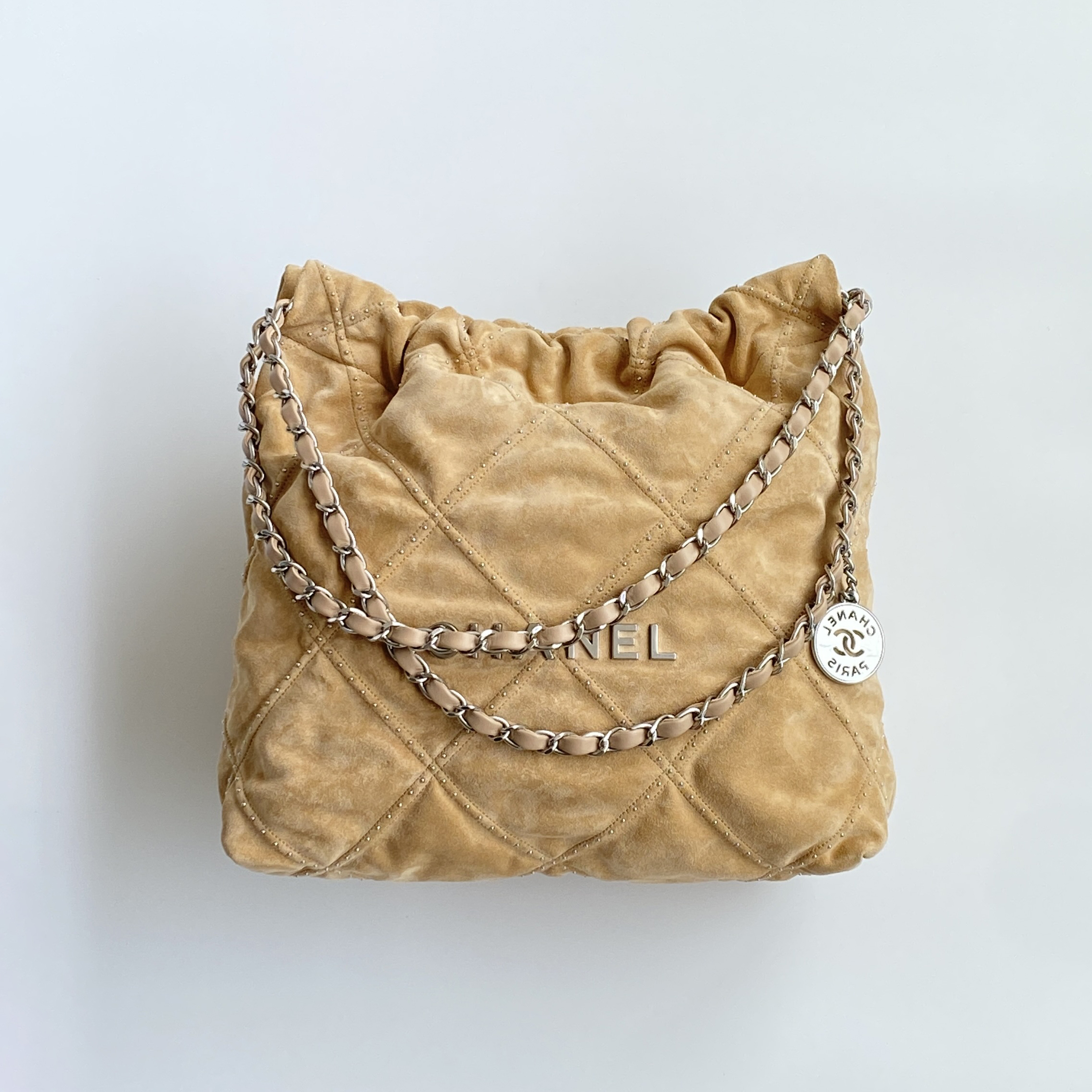 NIGO Chanel Women's Solid Colour Chain Shoulder Strap Suede Leather Studded Quilted Design Shoulder Tote Bag Bags #nigo76948