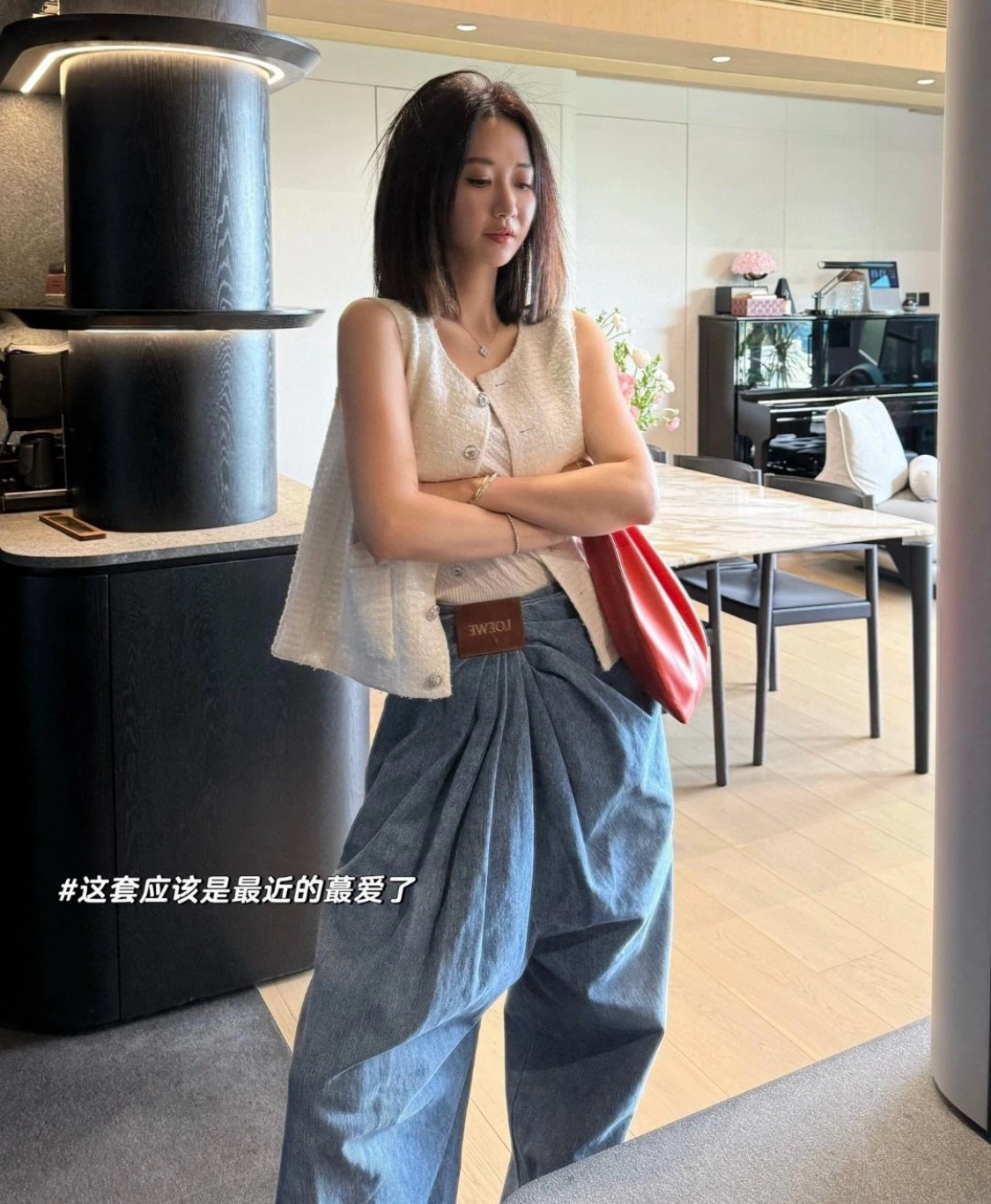 NIGO Chanel Women's Spring And Autumn Beaded Solid Color Single-Breasted Fitted Sleeveless Sequin Vest Jacket Ngvp #nigo1668