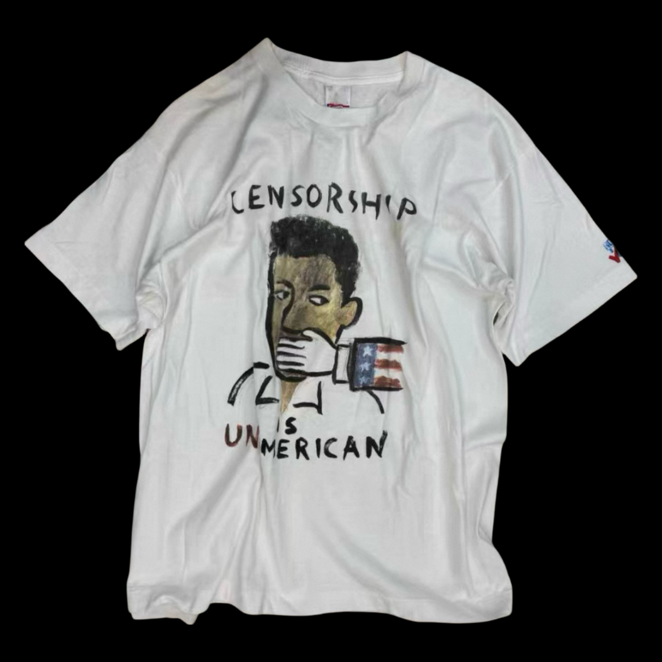 NIGO Hanes Beefy Men's Summer Pattern Graffiti Print Round Neck Short Sleeve Casual Solid Color T-Shirt Ngvp #nigo1666