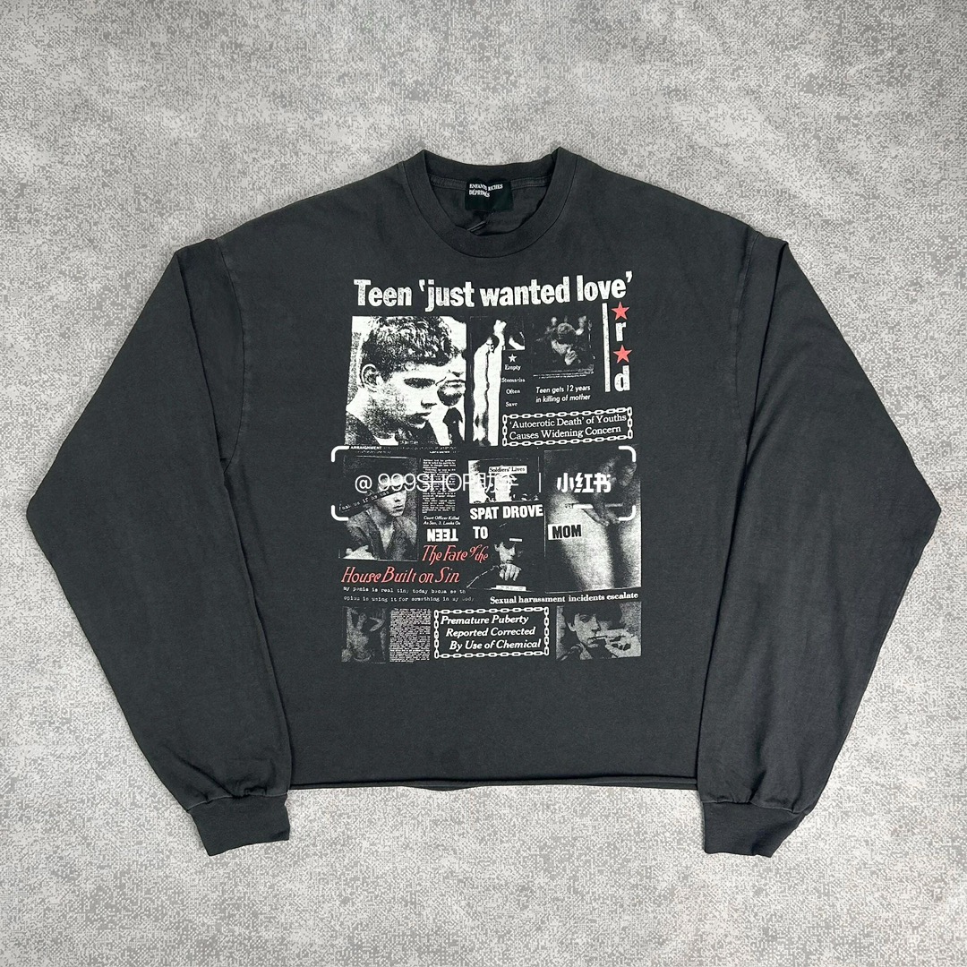 NIGO Enfants Riches Deprimes Men's Spring/Summer Portrait Pattern Letter Print Round Neck Cotton Long Sleeve T-Shirt #nigo76956