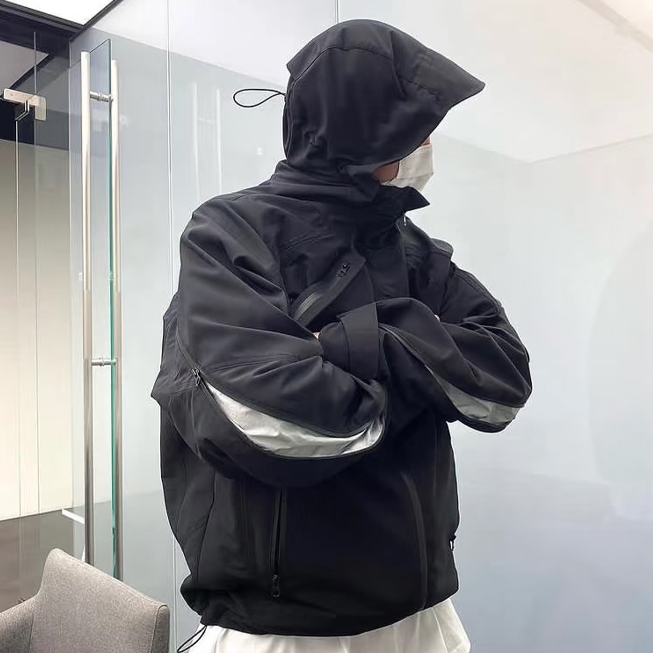 NIGO Undermycar Men's Spring And Summer Multi-zipper Deconstructed Loose Punch Jacket Jacket High Street Trend Drawstring Fashion Casual Jacket Ngvp #nigo1647