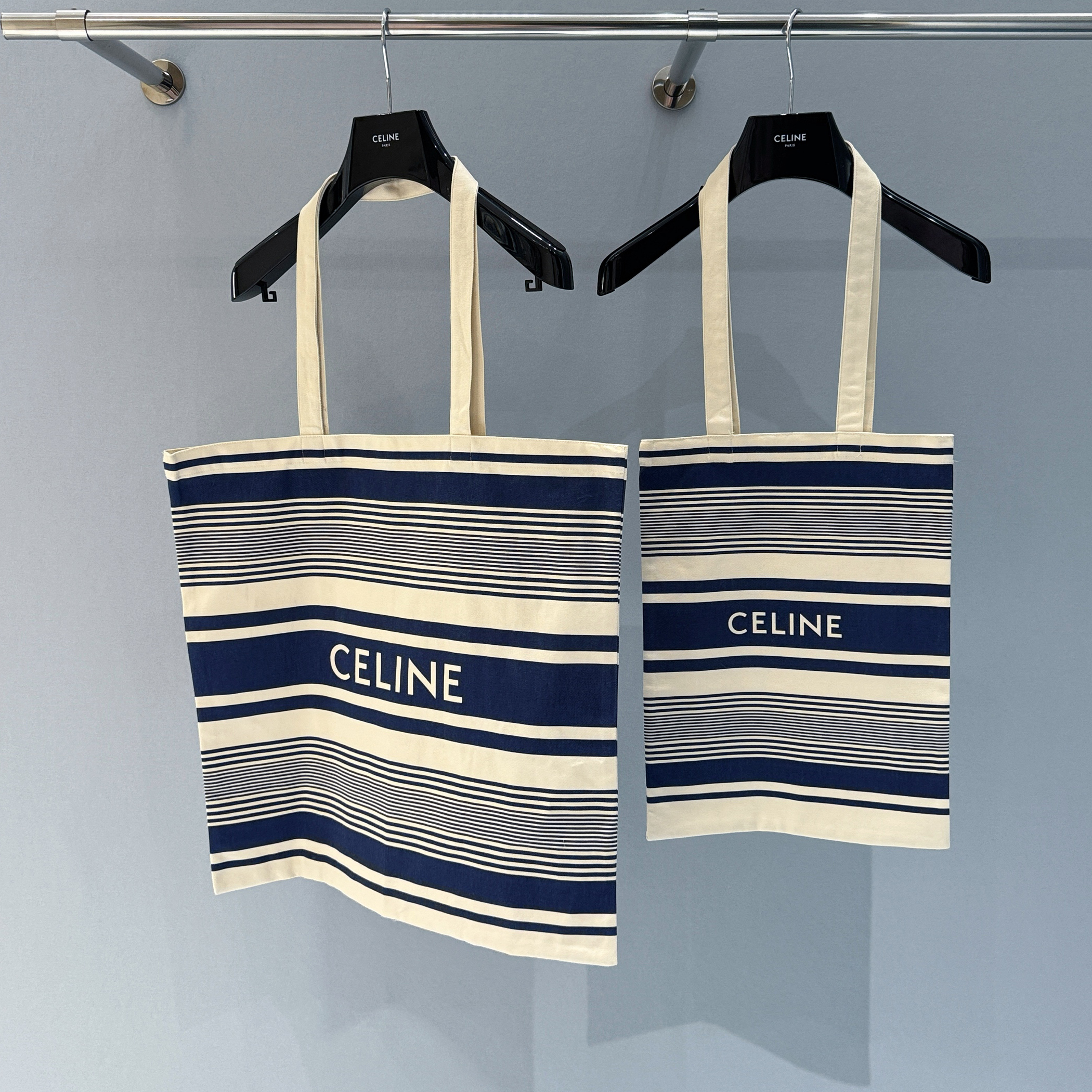 NIGO Celine Women's Striped Letter Print Casual Single Shoulder Tote Bag Bags (One Large and One Small Combination) #nigo76985