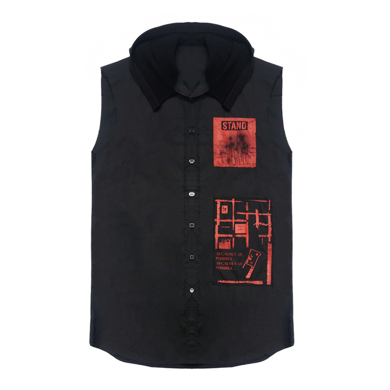 NIGO Raf Simons Men Women Printed V-neck Spring Summer Cotton Loose Hooded Sleeveless Shirt Waistcoat Vest Ngvp #nigo1673