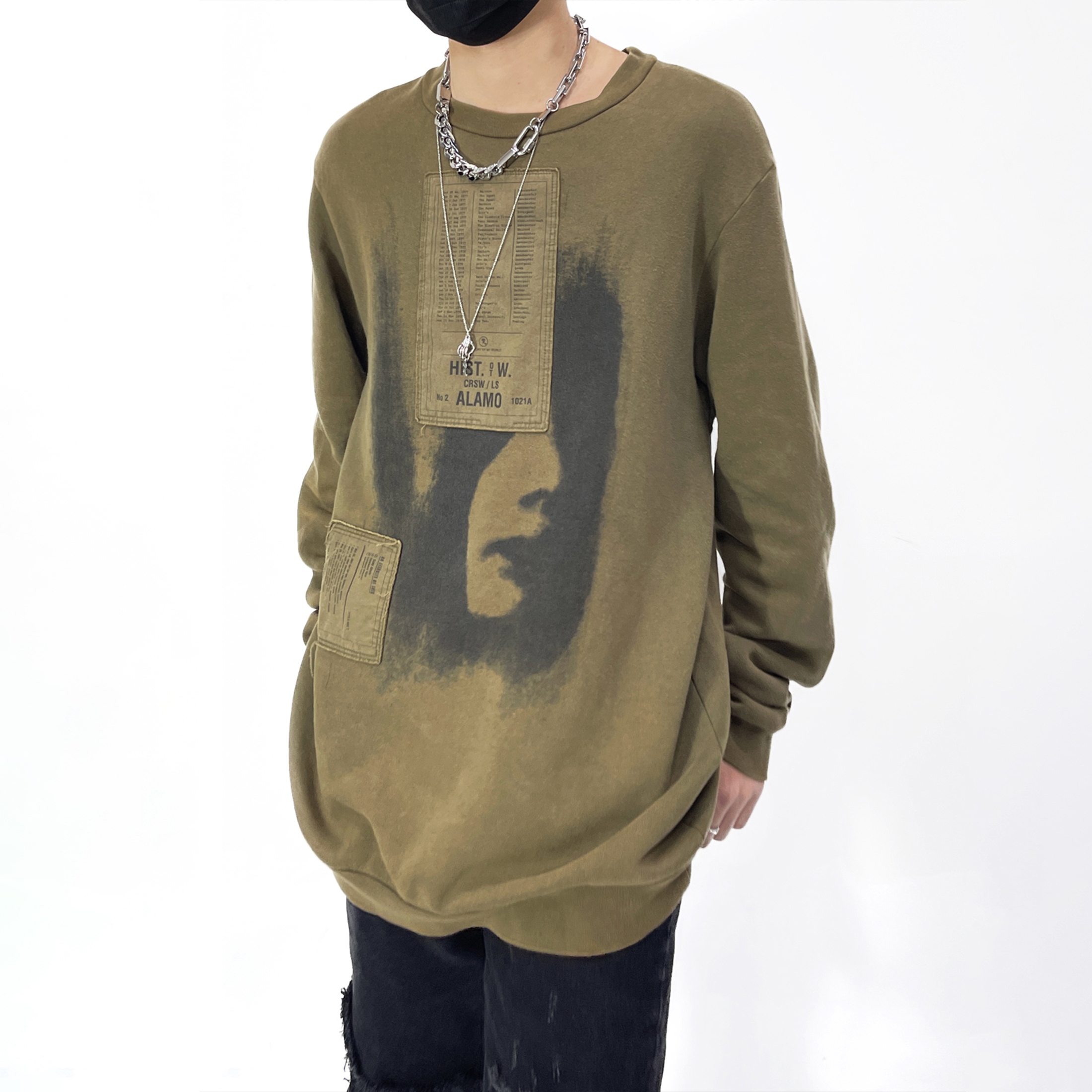 NIGO Raf Simons Men's Spring And Autumn Round Neck Printed Pullover Hoodie High Street Trend Fashion Pullover Sweatshirt Ngvp #nigo1652