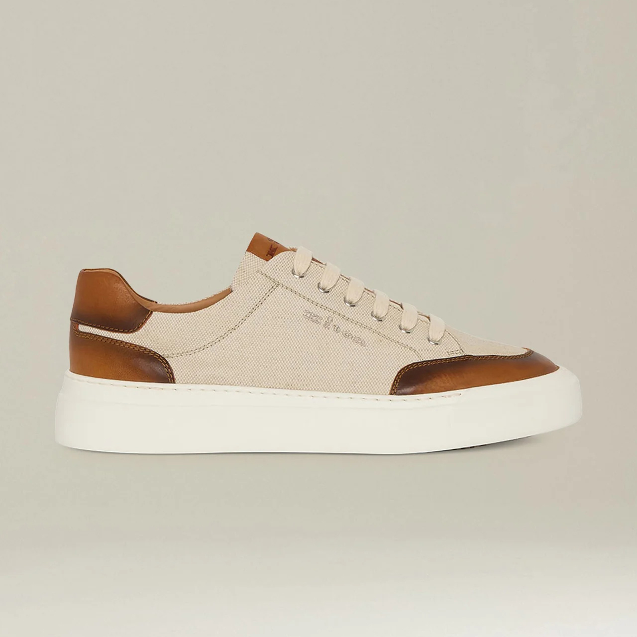 NIGO Kiton Men's Four Seasons Colour Block Canvas Leather Low Top Flat Lace Up Casual Shoes #nigo76987