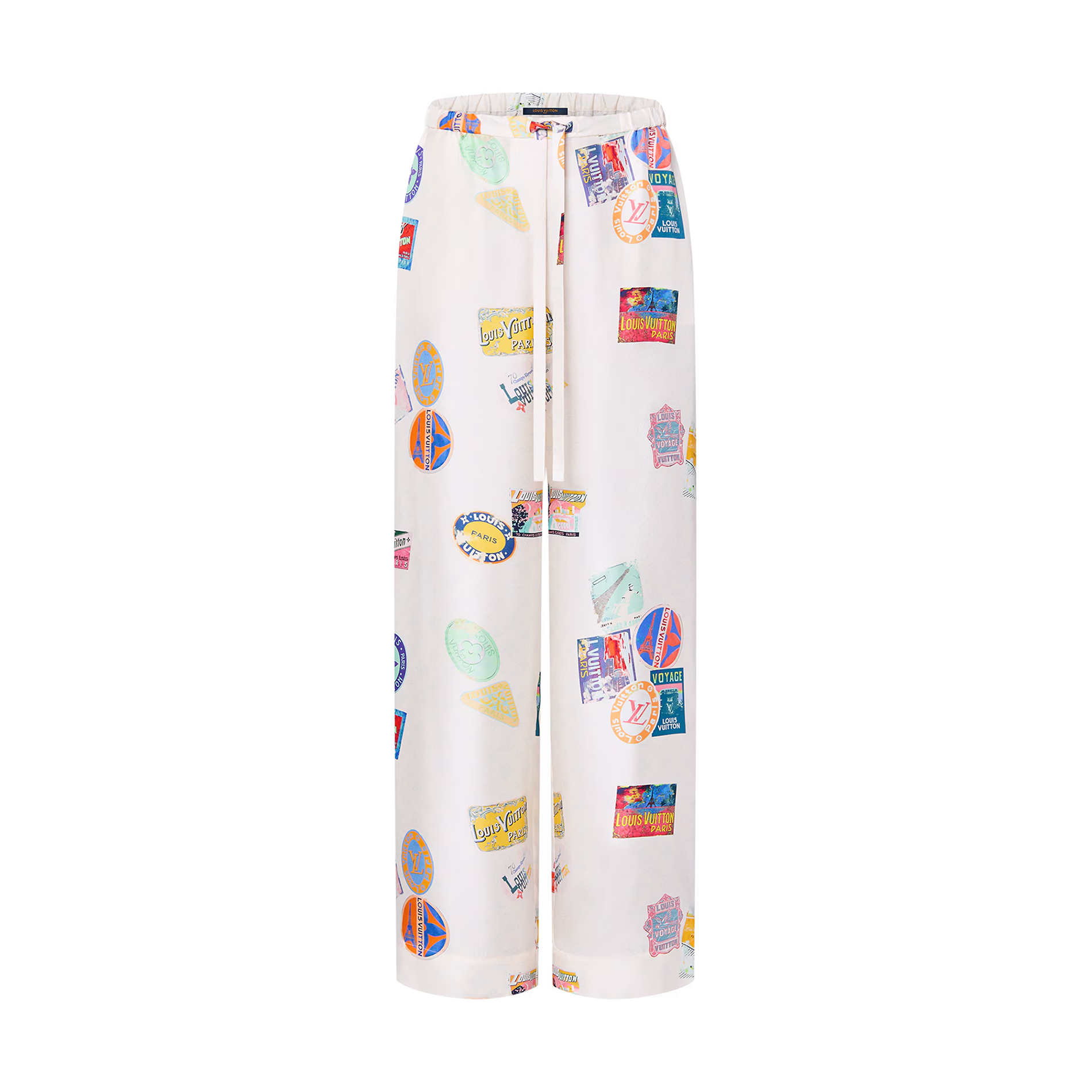 NIGO Louis Vuitton Women's Summer Solid Colour Badge Print Drawstring Straight Leg Casual Trousers Pants #nigo76989