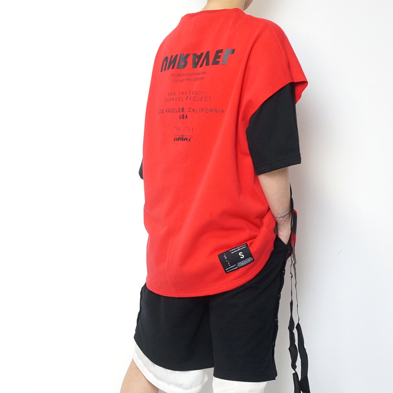 NIGO Unravel Men Women Trendy Loose Tie Round Neck Sleeveless T-Shirt Tank Top Vest Ngvp #nigo1678