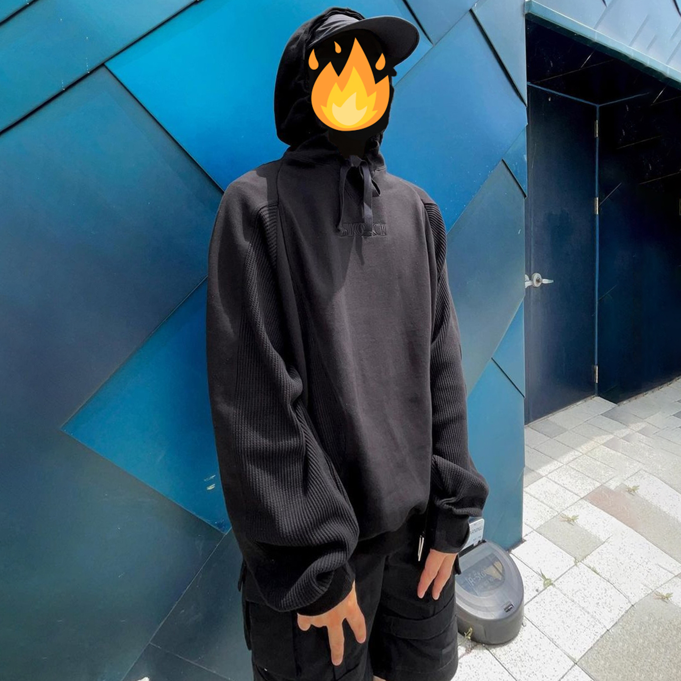 NIGO Undermycar Men's Spring And Autumn Retro Trend Splicing Ribbon Drawstring Embroidery Loose Sweater Fashion Casual Pullover Hoodie Ngvp #nigo1658