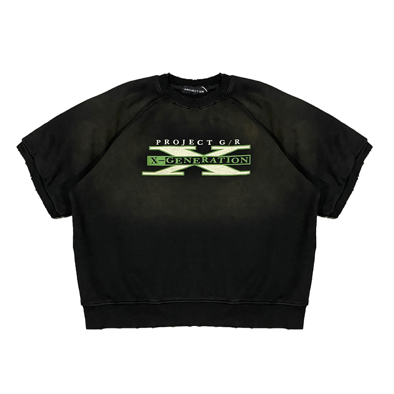 NIGO GRAILZ Project G/R Men's Rugby Styling Spring, Fall And Winter Do Old Loose Letters Printed Round Neck Short Sleeve Cotton Sweatshirt Ngvp #nigo1677